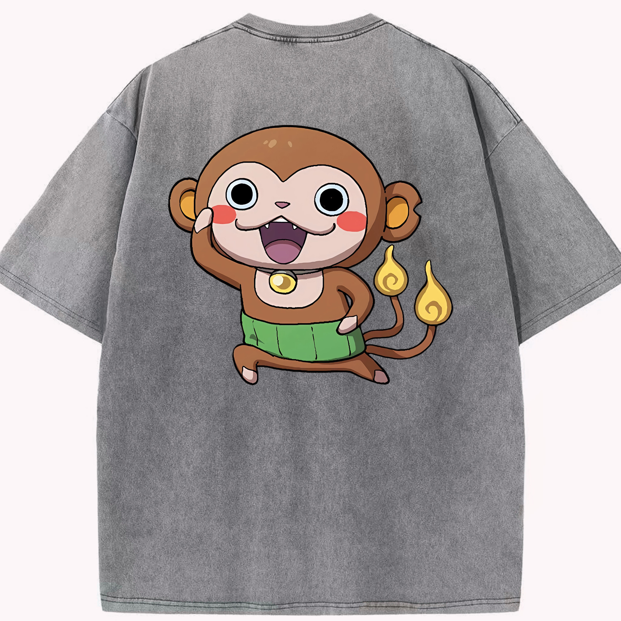 （画像用） 妖怪ウォッチ Yo-kai Watch 綿100% ヴィンテージ風 半袖Tシャツ（背面プリント）