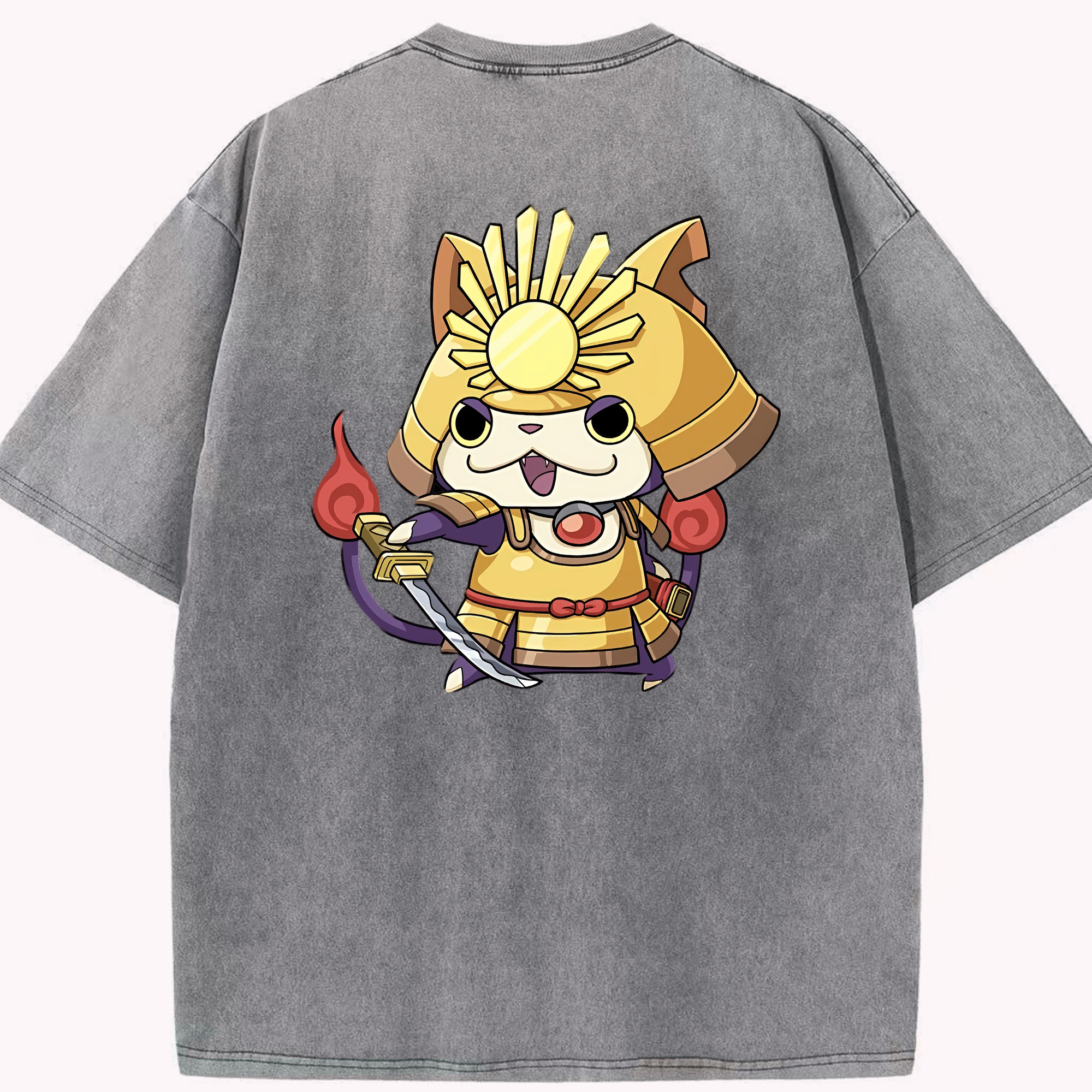 （画像用） 妖怪ウォッチ Yo-kai Watch 綿100% ヴィンテージ風 半袖Tシャツ（背面プリント）