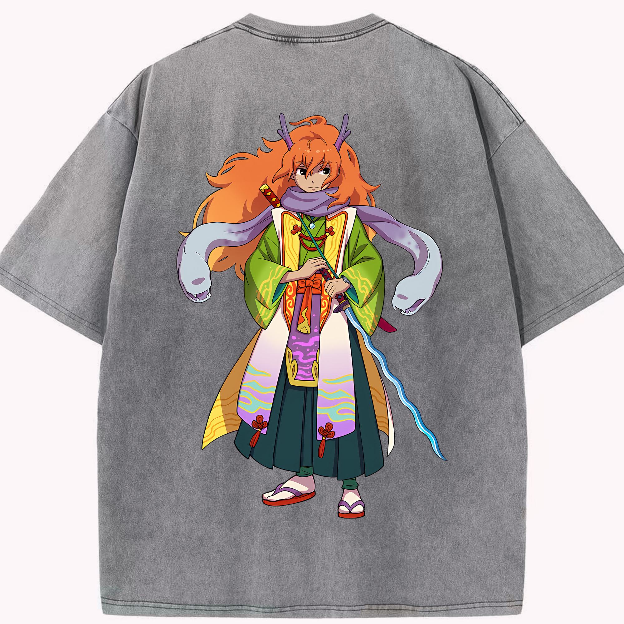 （画像用） 妖怪ウォッチ Yo-kai Watch 綿100% ヴィンテージ風 半袖Tシャツ（背面プリント）