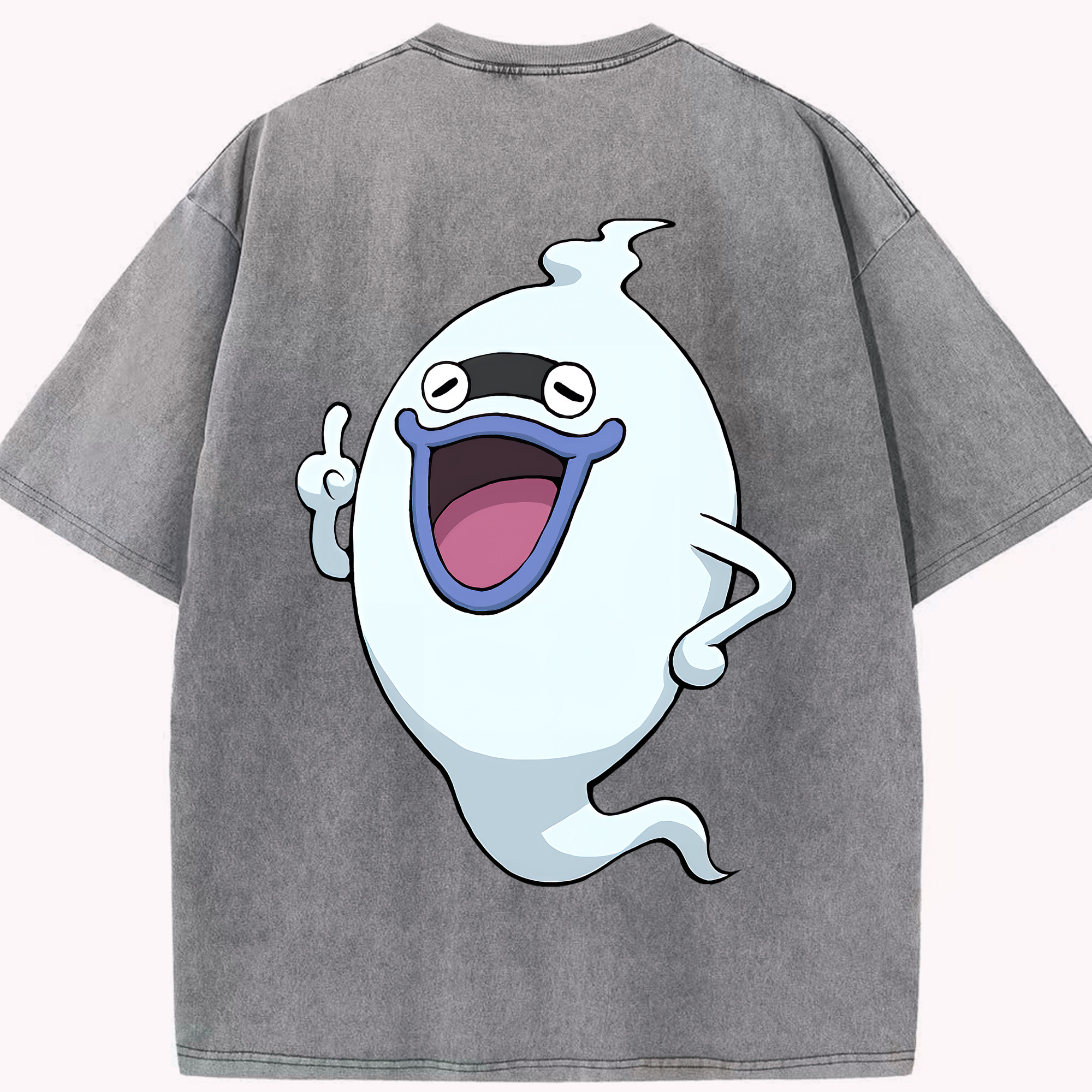 （画像用） 妖怪ウォッチ Yo-kai Watch 綿100% ヴィンテージ風 半袖Tシャツ（背面プリント）