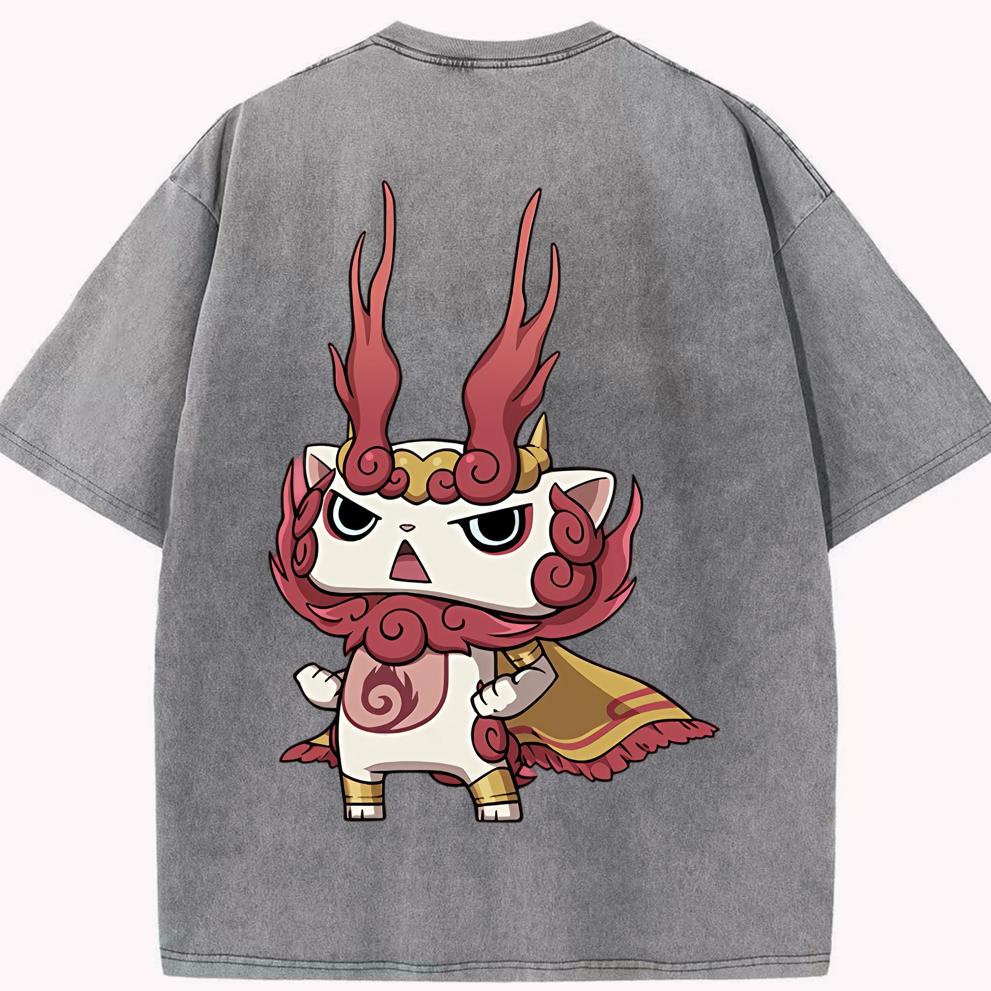 （画像用） 妖怪ウォッチ Yo-kai Watch 綿100% ヴィンテージ風 半袖Tシャツ（背面プリント）