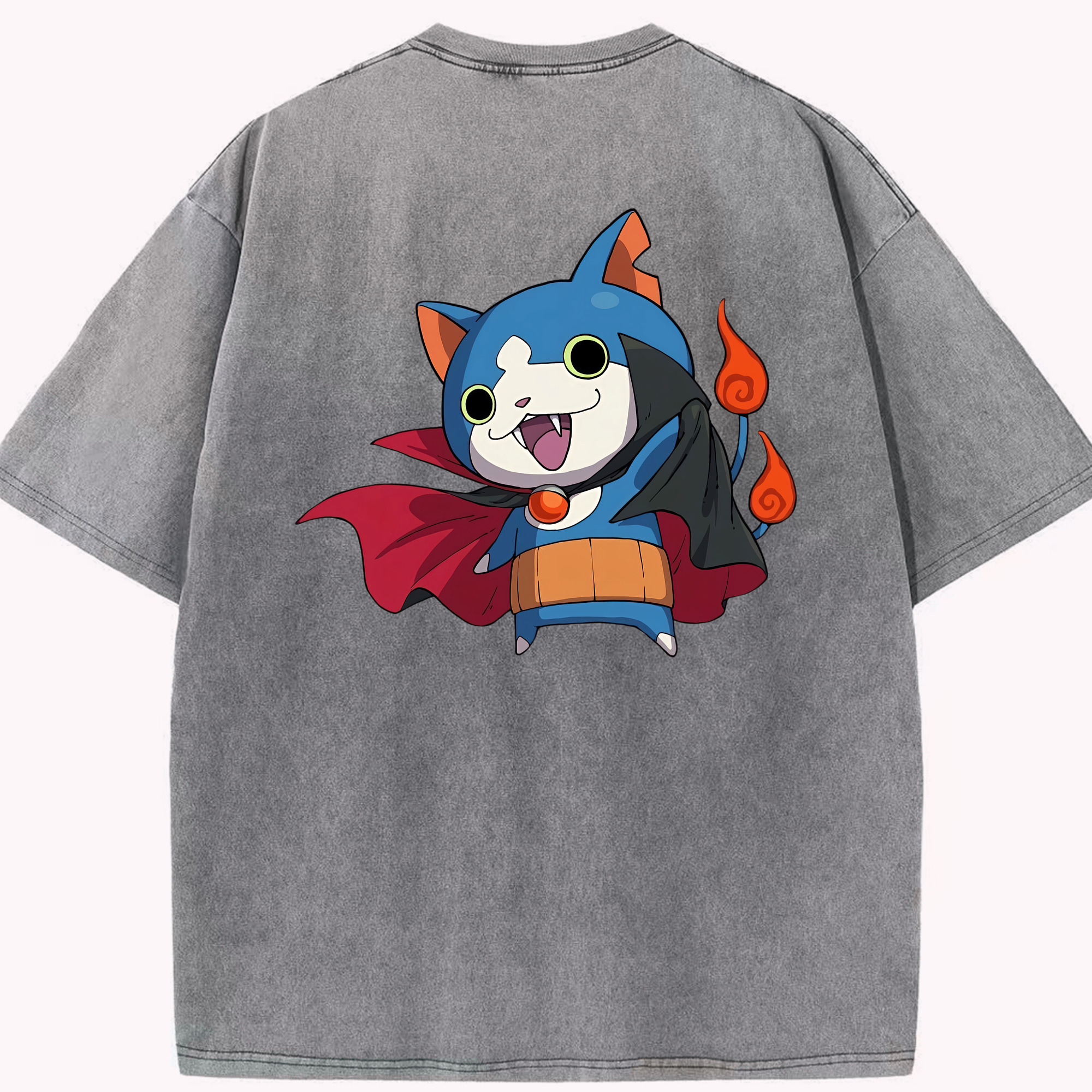 （画像用） 妖怪ウォッチ Yo-kai Watch 綿100% ヴィンテージ風 半袖Tシャツ（背面プリント）