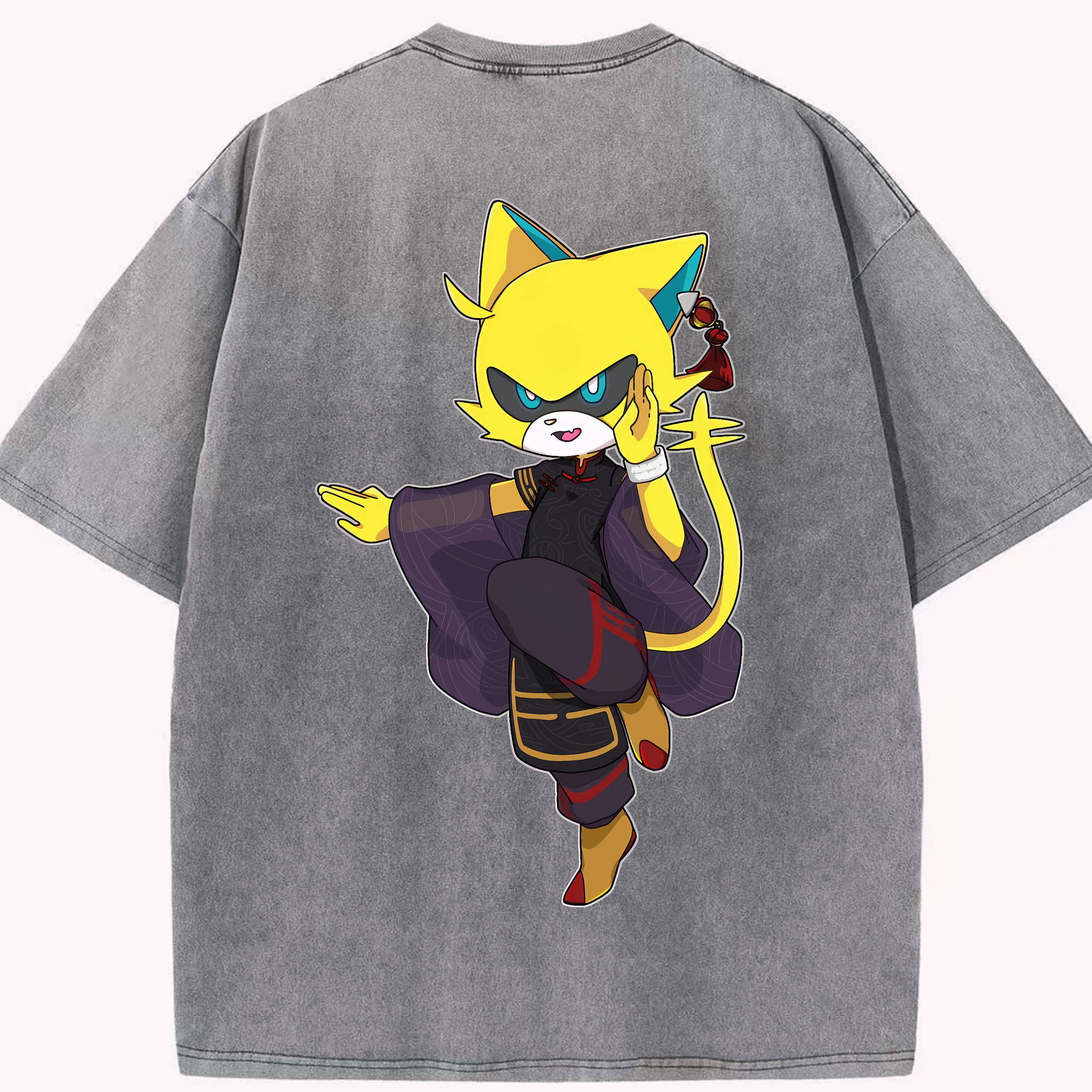 （画像用） 妖怪ウォッチ Yo-kai Watch 綿100% ヴィンテージ風 半袖Tシャツ（背面プリント）