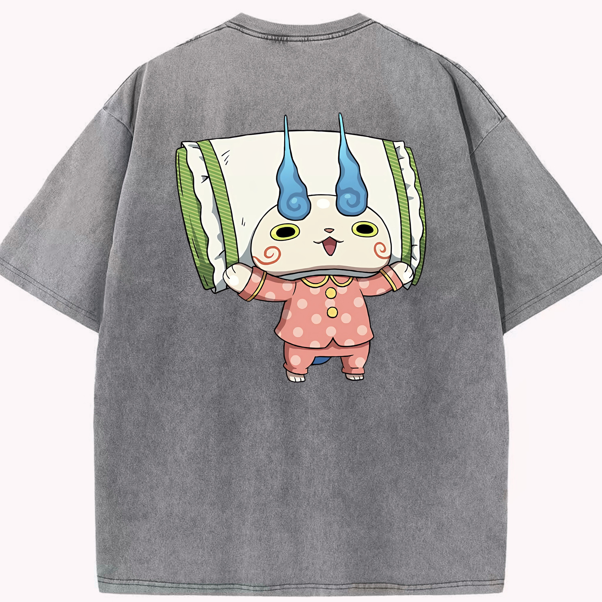 （画像用） 妖怪ウォッチ Yo-kai Watch 綿100% ヴィンテージ風 半袖Tシャツ（背面プリント）