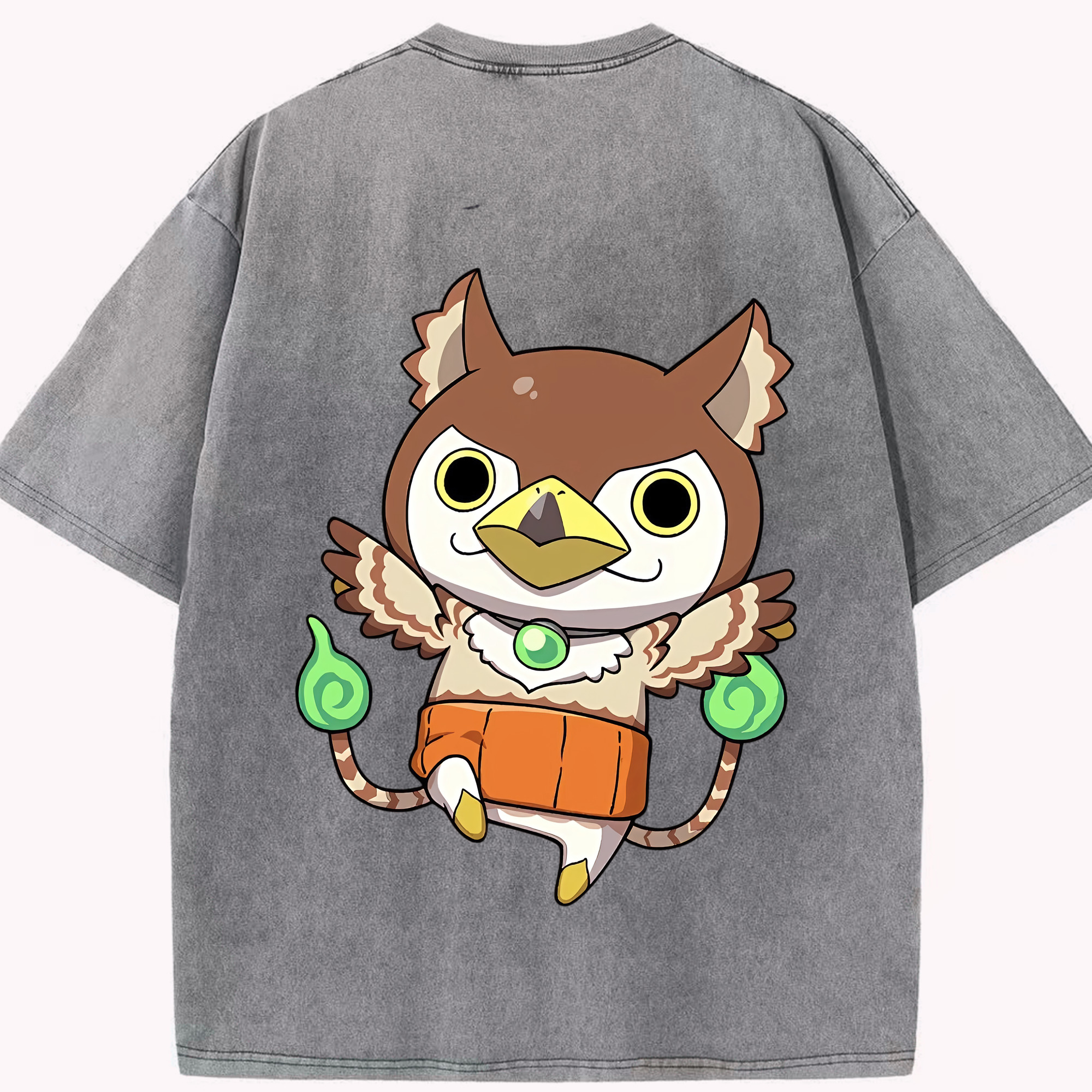 （画像用） 妖怪ウォッチ Yo-kai Watch 綿100% ヴィンテージ風 半袖Tシャツ（背面プリント）