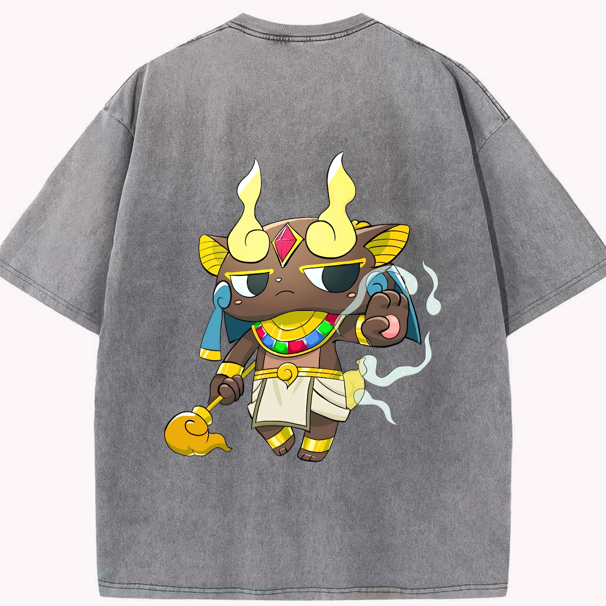 （画像用） 妖怪ウォッチ Yo-kai Watch 綿100% ヴィンテージ風 半袖Tシャツ（背面プリント）