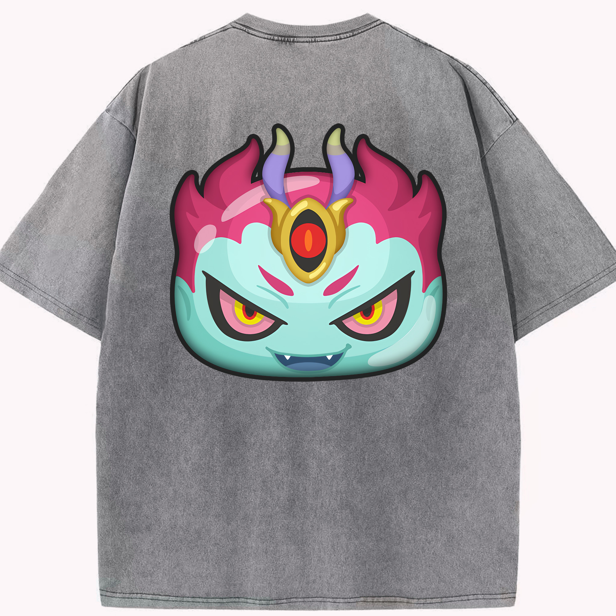 （画像用） 妖怪ウォッチ Yo-kai Watch 綿100% ヴィンテージ風 半袖Tシャツ（背面プリント）