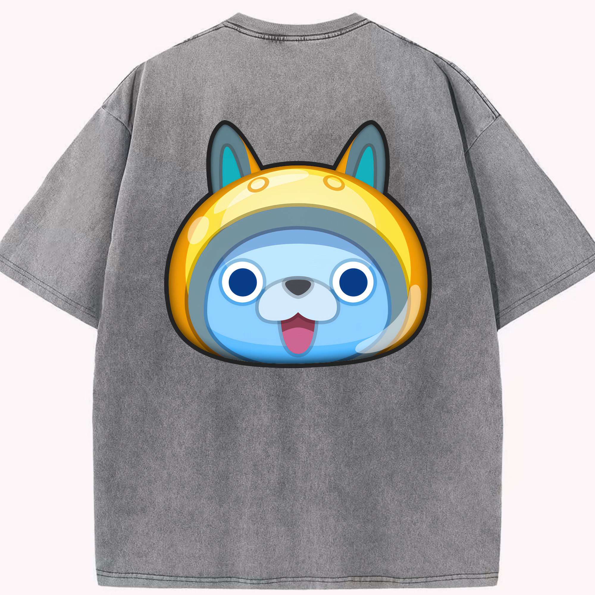 （画像用） 妖怪ウォッチ Yo-kai Watch 綿100% ヴィンテージ風 半袖Tシャツ（背面プリント）