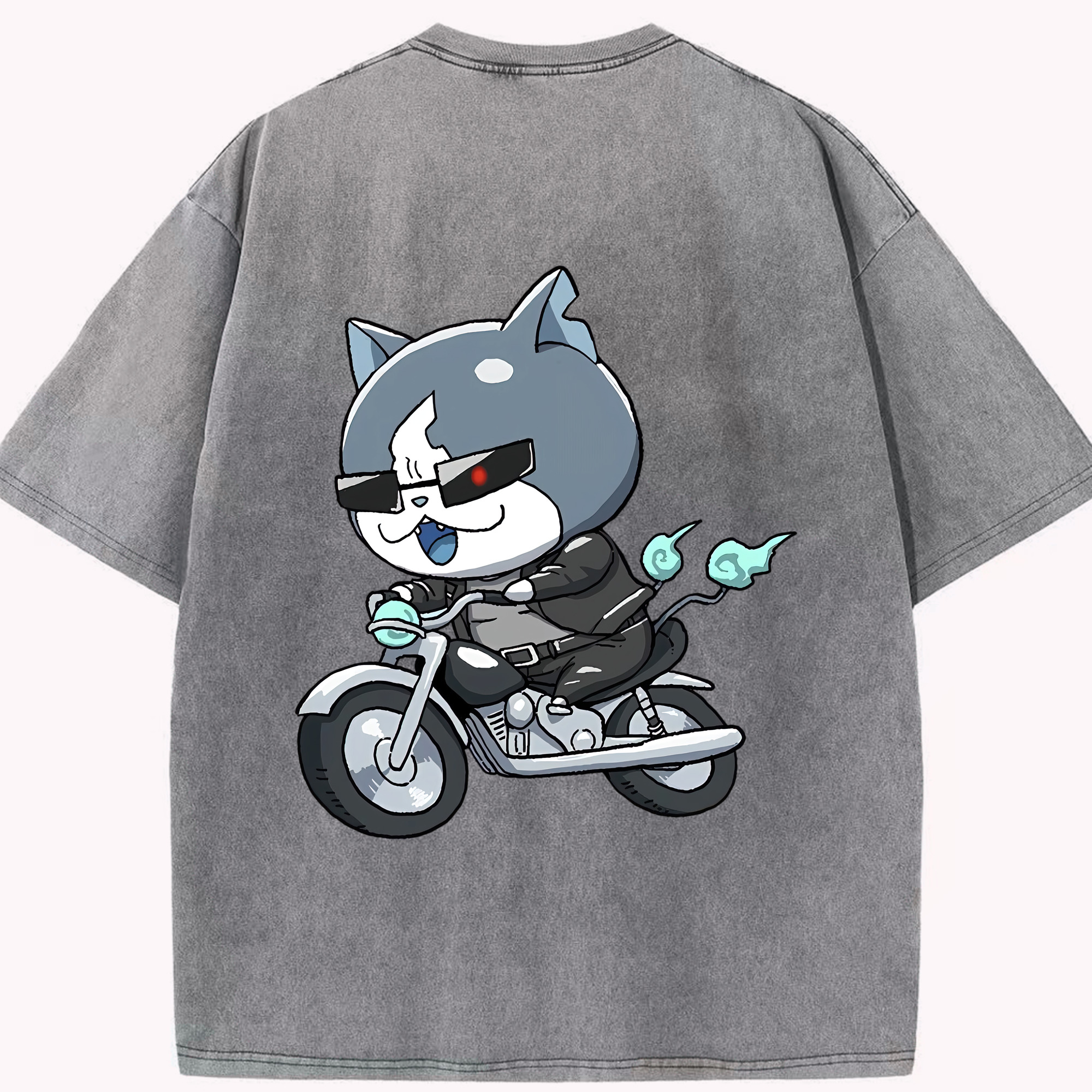 （画像用） 妖怪ウォッチ Yo-kai Watch 綿100% ヴィンテージ風 半袖Tシャツ（背面プリント）