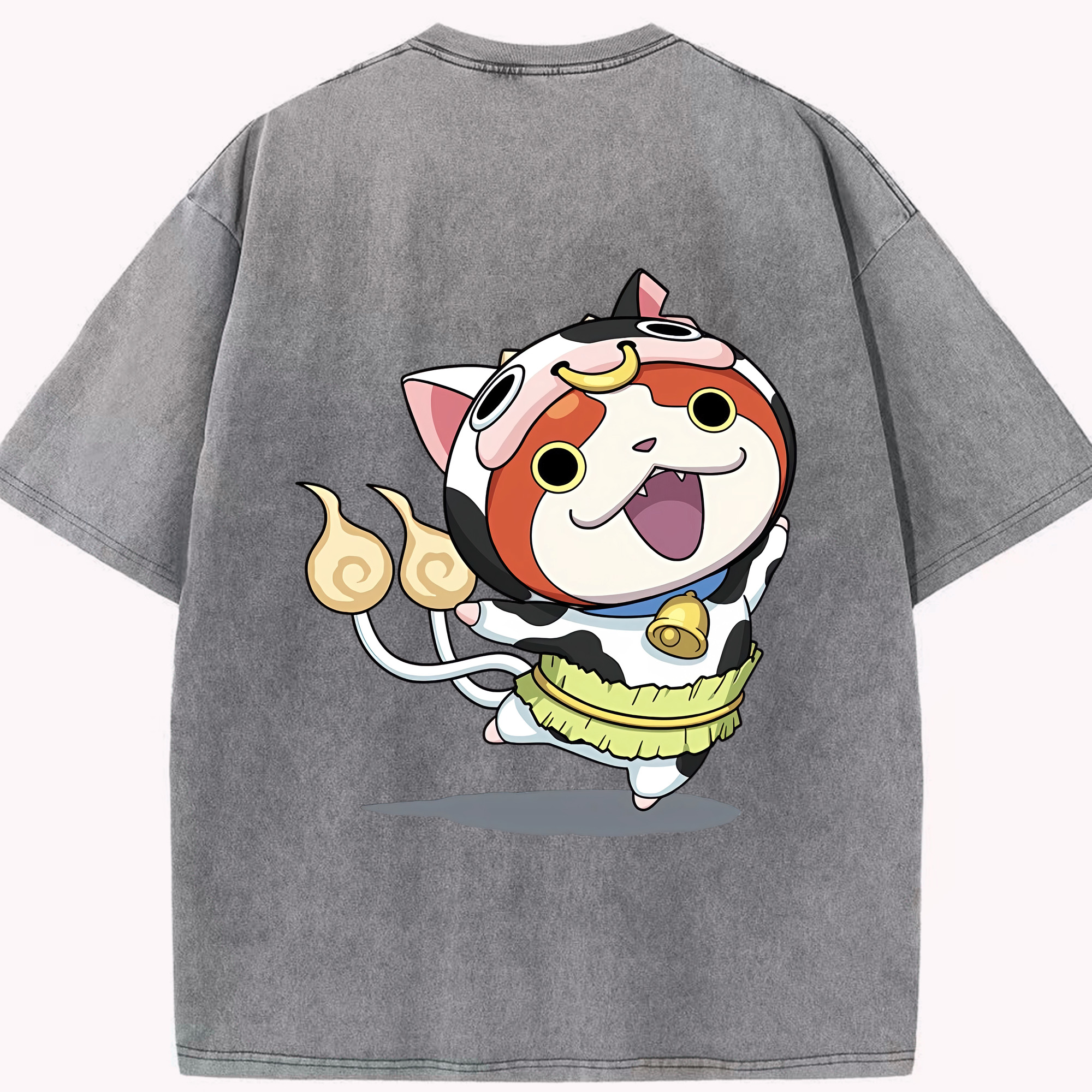 （画像用） 妖怪ウォッチ Yo-kai Watch 綿100% ヴィンテージ風 半袖Tシャツ（背面プリント）
