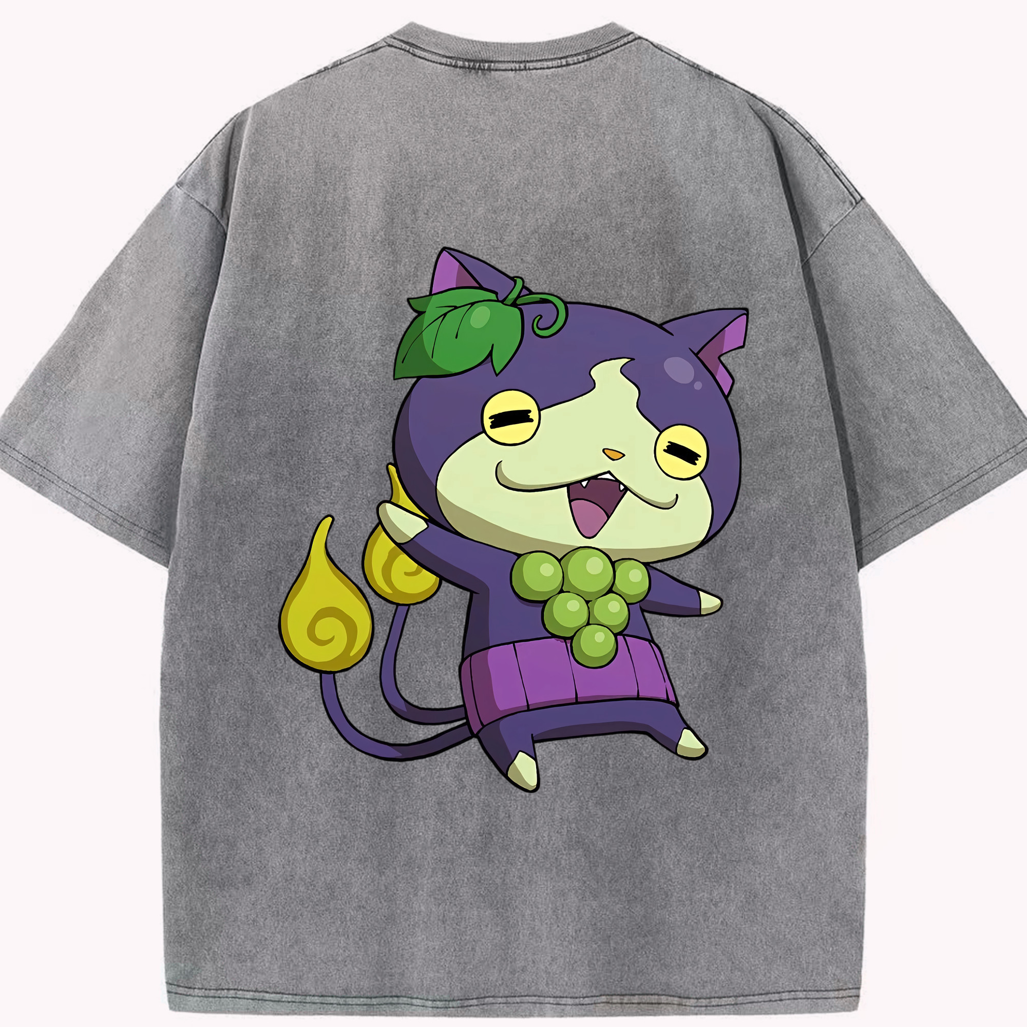 （画像用） 妖怪ウォッチ Yo-kai Watch 綿100% ヴィンテージ風 半袖Tシャツ（背面プリント）