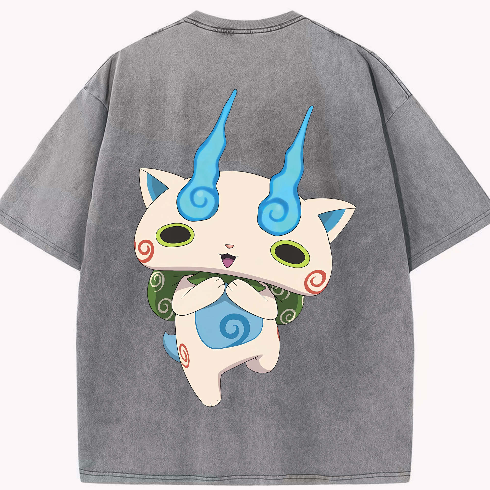 （画像用） 妖怪ウォッチ Yo-kai Watch 綿100% ヴィンテージ風 半袖Tシャツ（背面プリント）