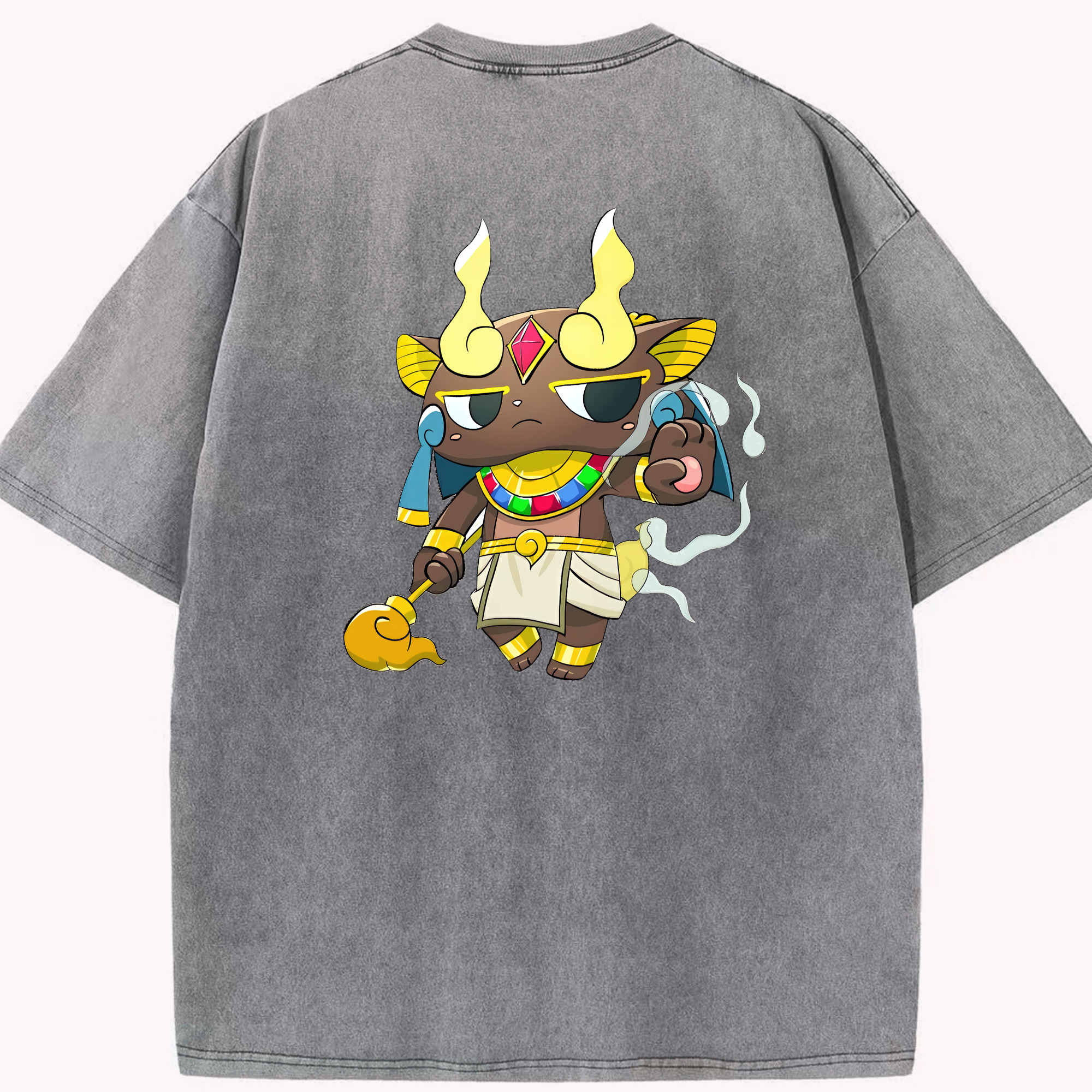 （画像用） 妖怪ウォッチ Yo-kai Watch 綿100% ヴィンテージ風 半袖Tシャツ（背面プリント）