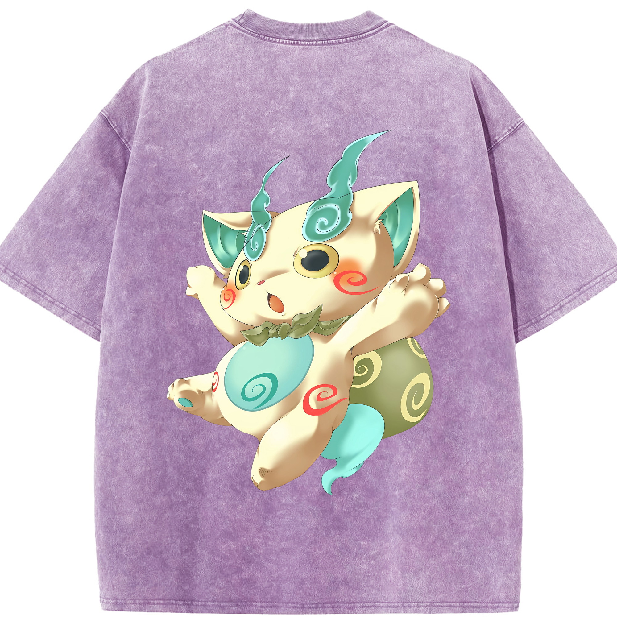 （画像用） 妖怪ウォッチ Yo-kai Watch 綿100% ヴィンテージ風 半袖Tシャツ（背面プリント）