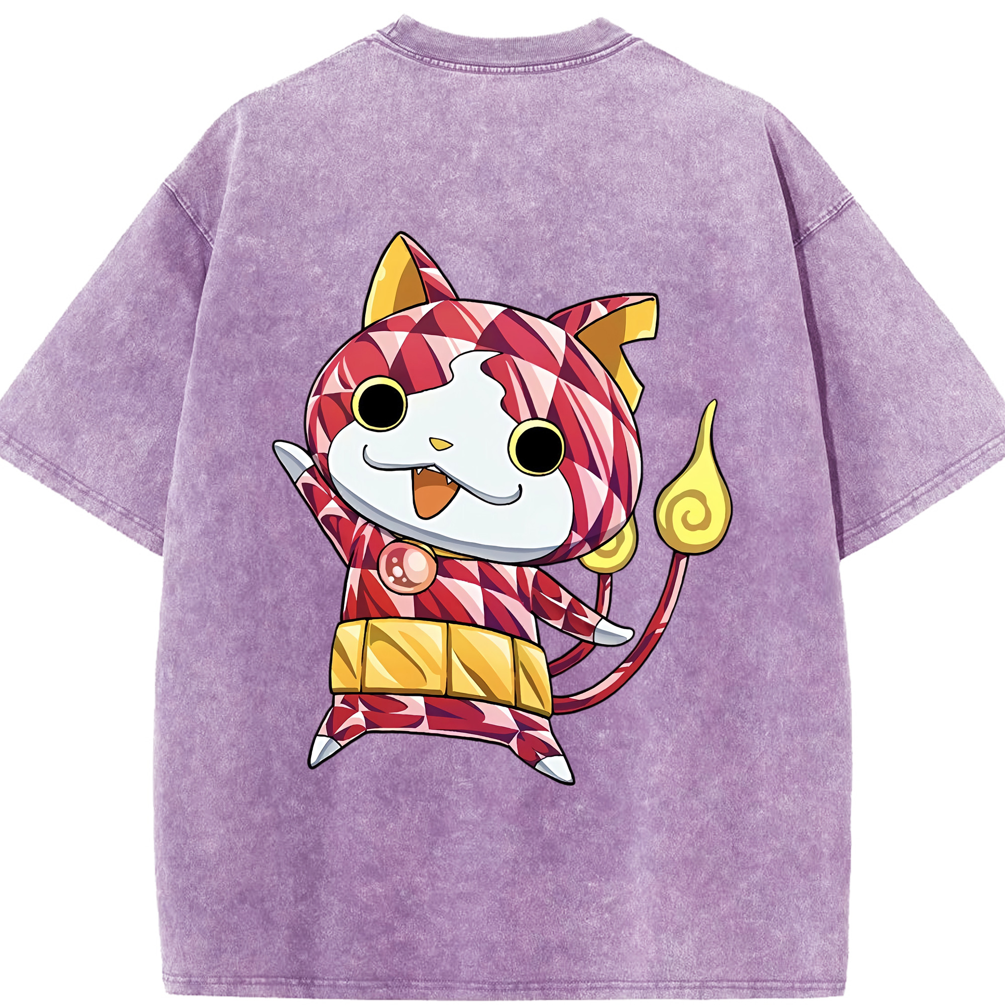 （画像用） 妖怪ウォッチ Yo-kai Watch 綿100% ヴィンテージ風 半袖Tシャツ（背面プリント）