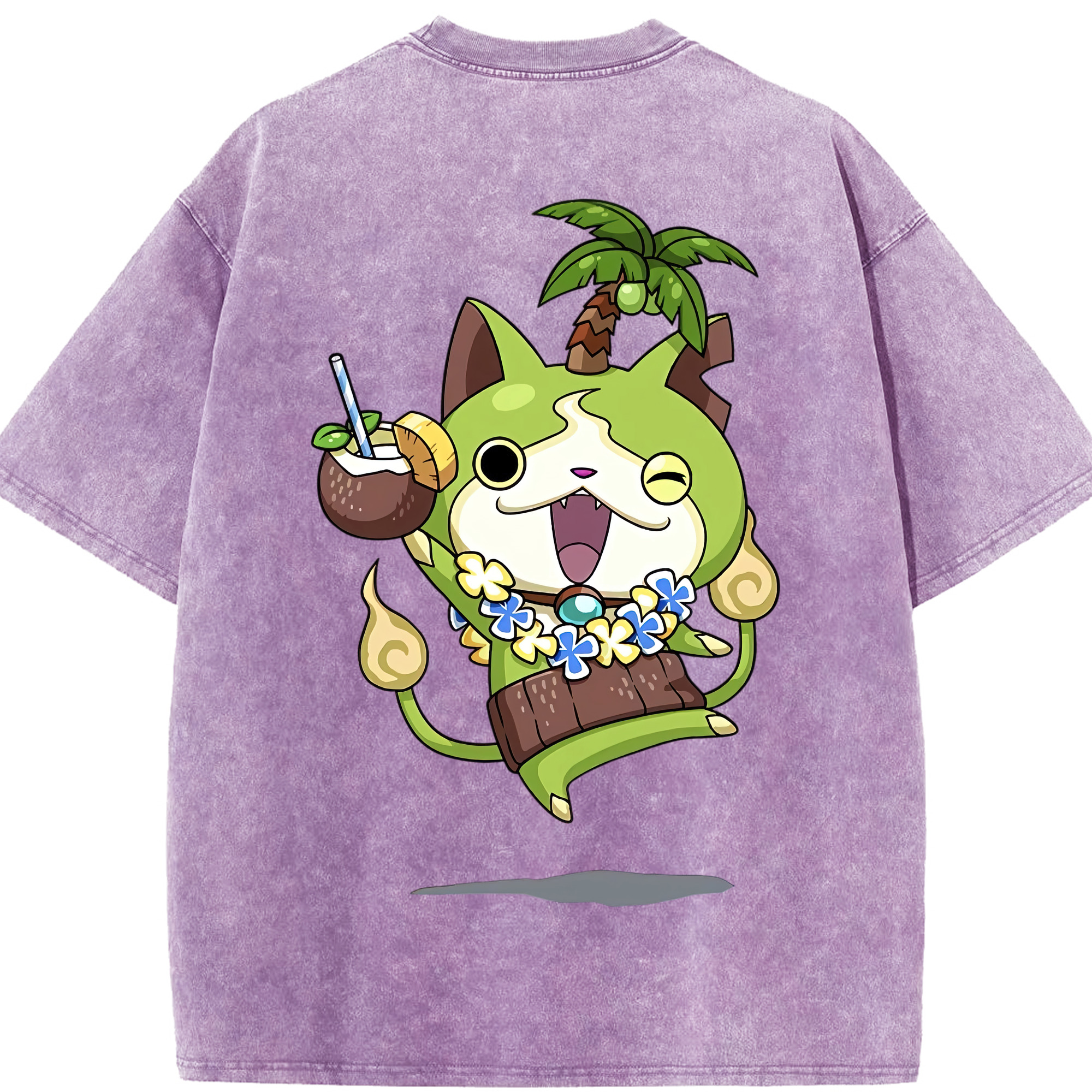 （画像用） 妖怪ウォッチ Yo-kai Watch 綿100% ヴィンテージ風 半袖Tシャツ（背面プリント）