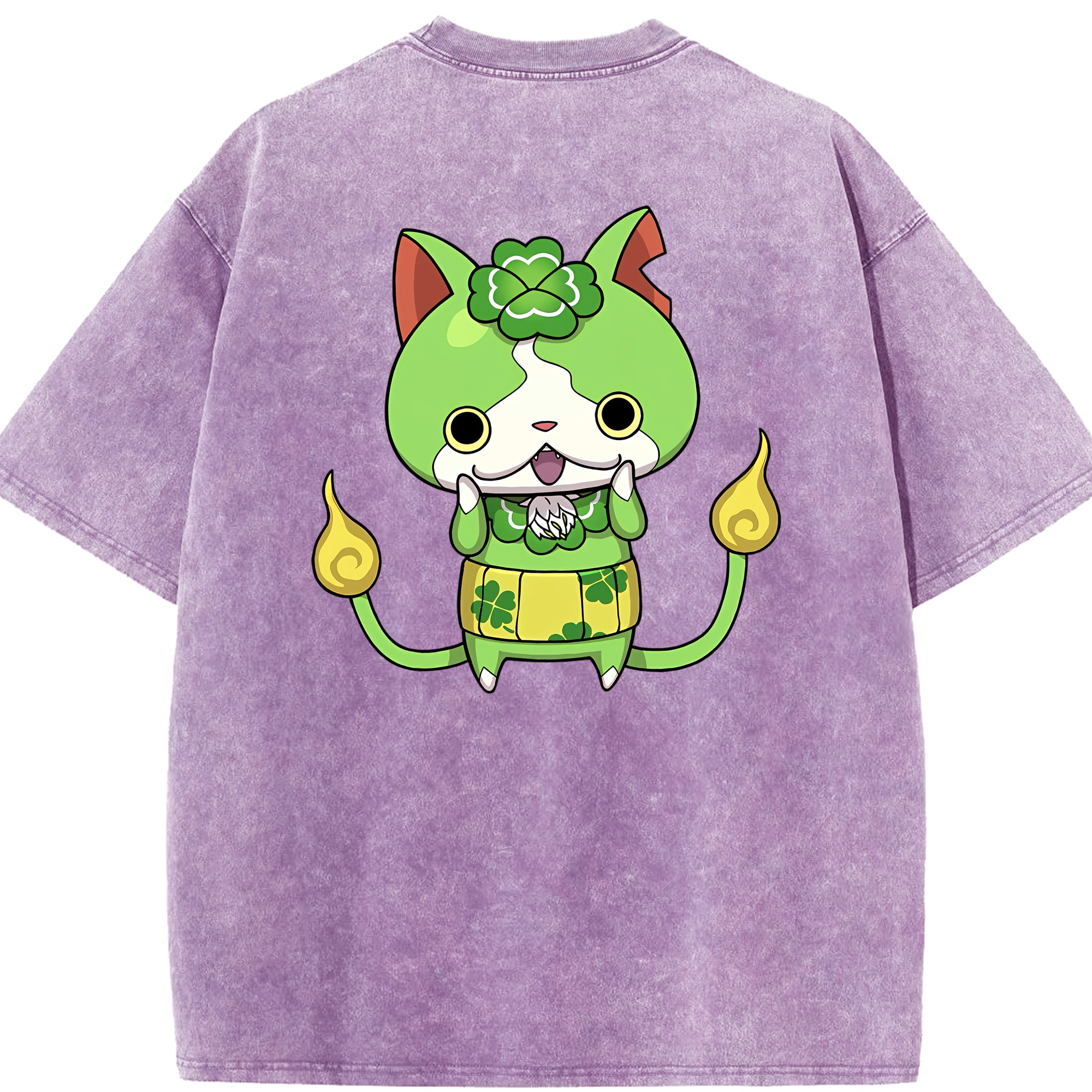 妖怪ウォッチ Yo-kai Watch 綿100% ヴィンテージ風 半袖Tシャツ（背面プリント）