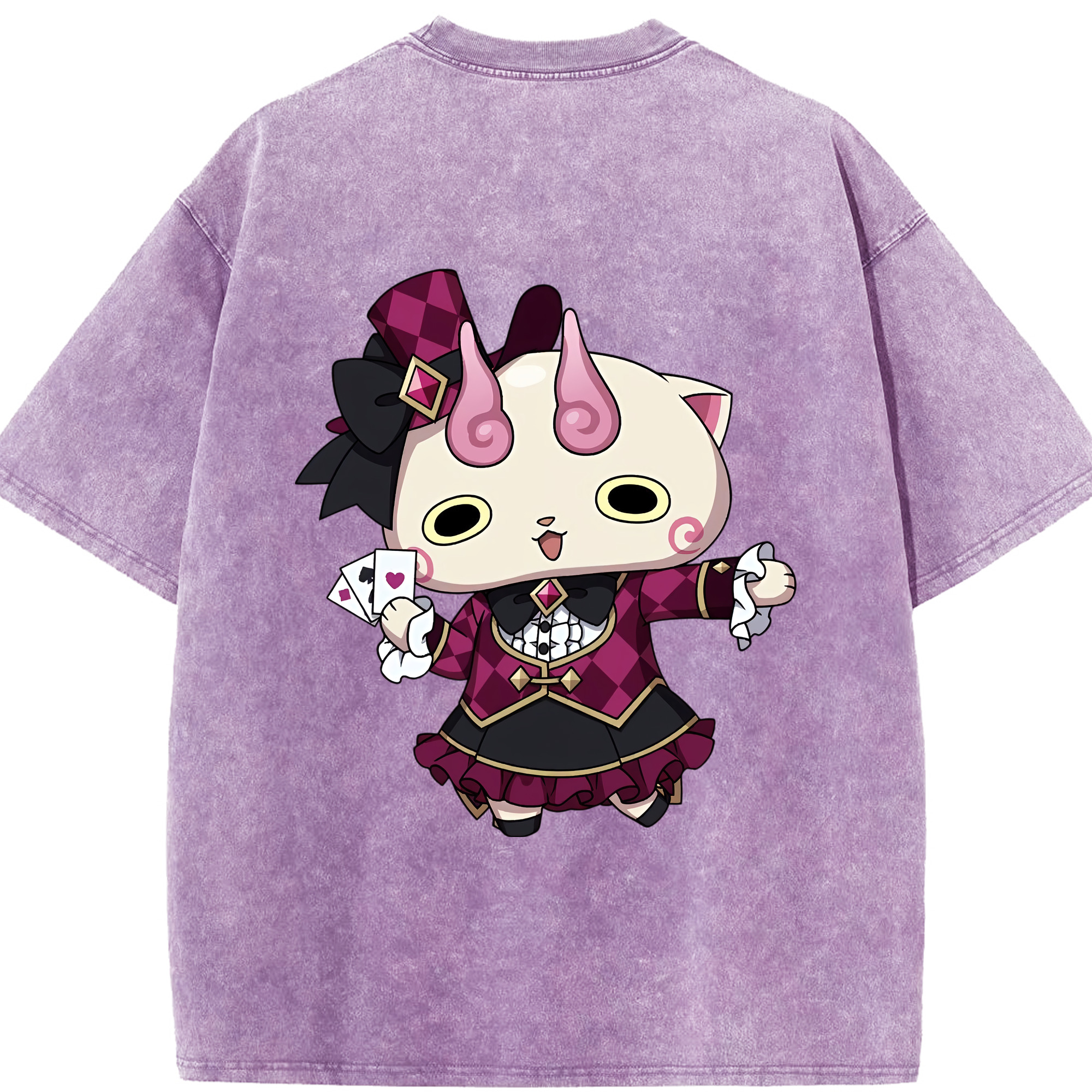 （画像用） 妖怪ウォッチ Yo-kai Watch 綿100% ヴィンテージ風 半袖Tシャツ（背面プリント）