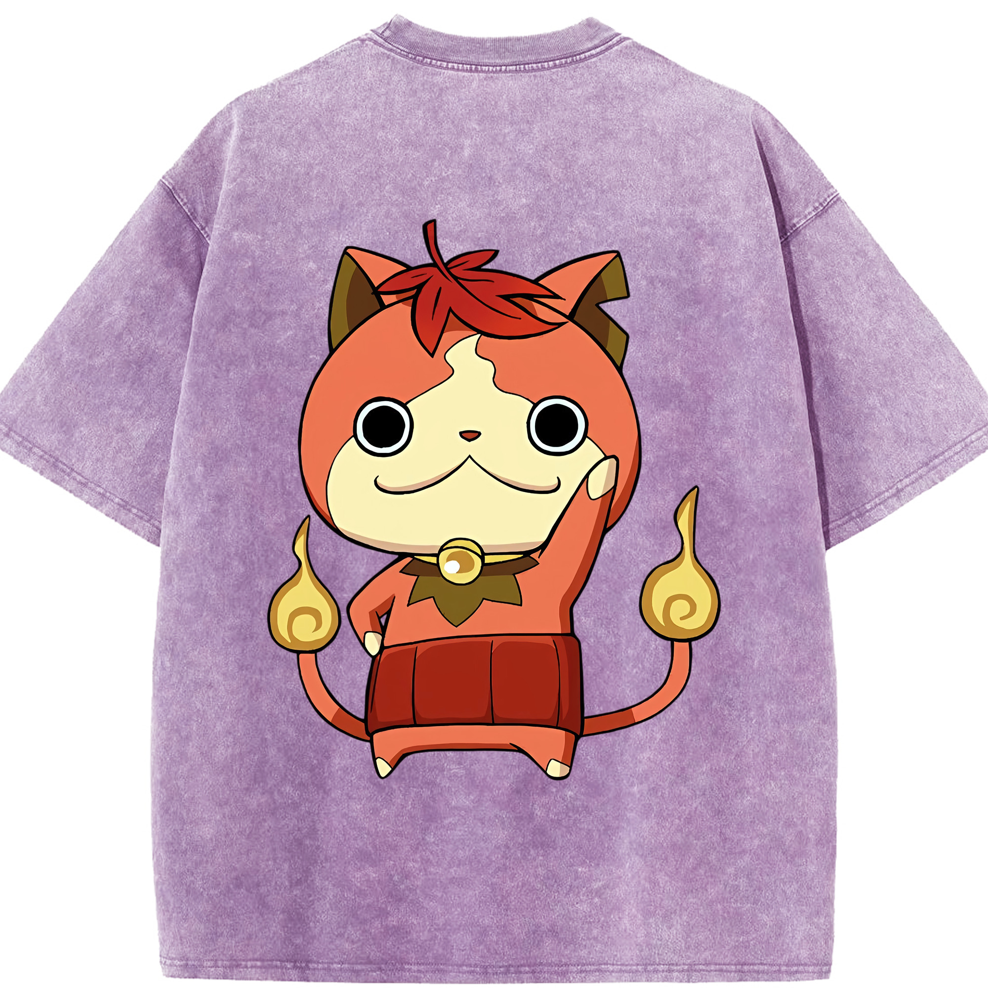 （画像用） 妖怪ウォッチ Yo-kai Watch 綿100% ヴィンテージ風 半袖Tシャツ（背面プリント）