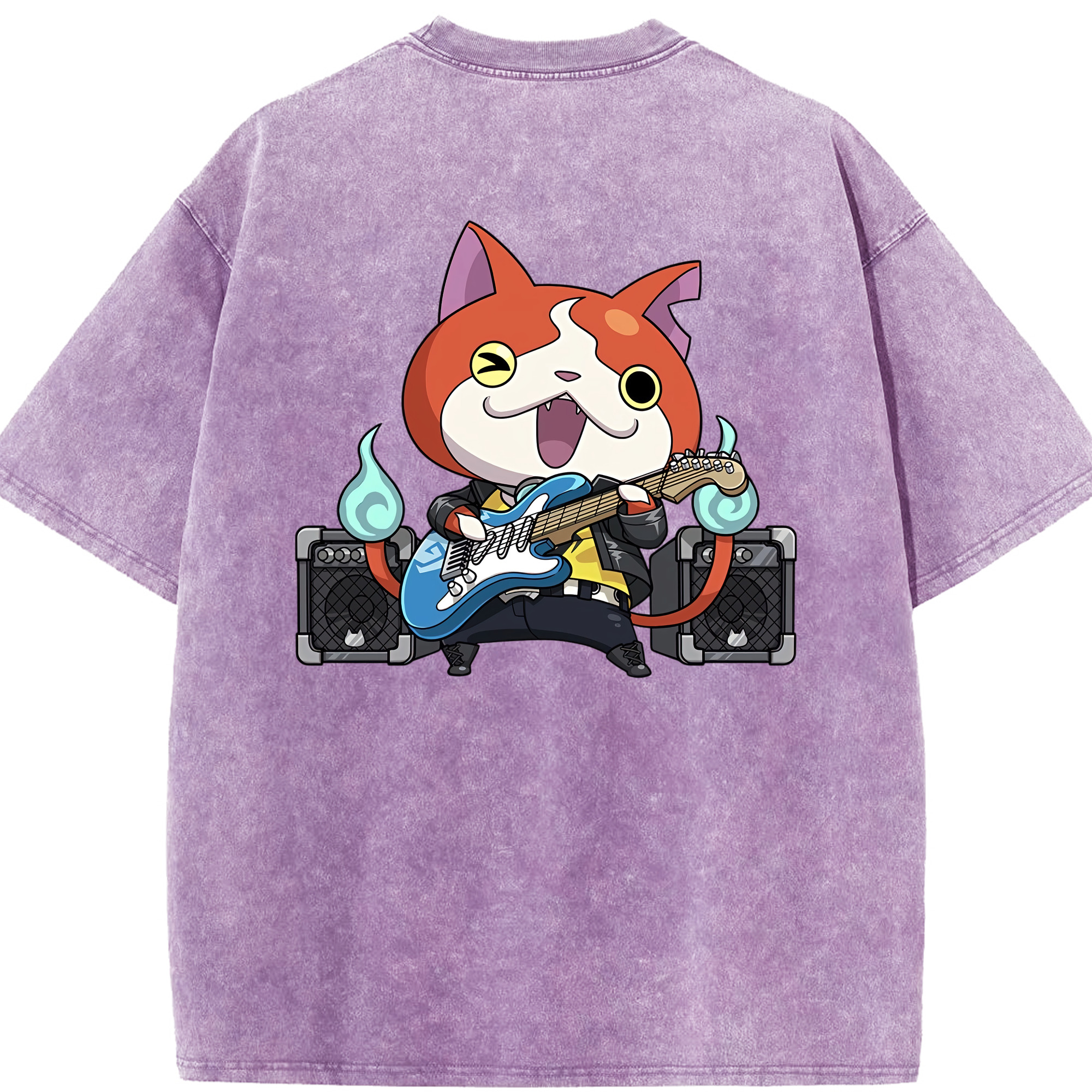 （画像用） 妖怪ウォッチ Yo-kai Watch 綿100% ヴィンテージ風 半袖Tシャツ（背面プリント）