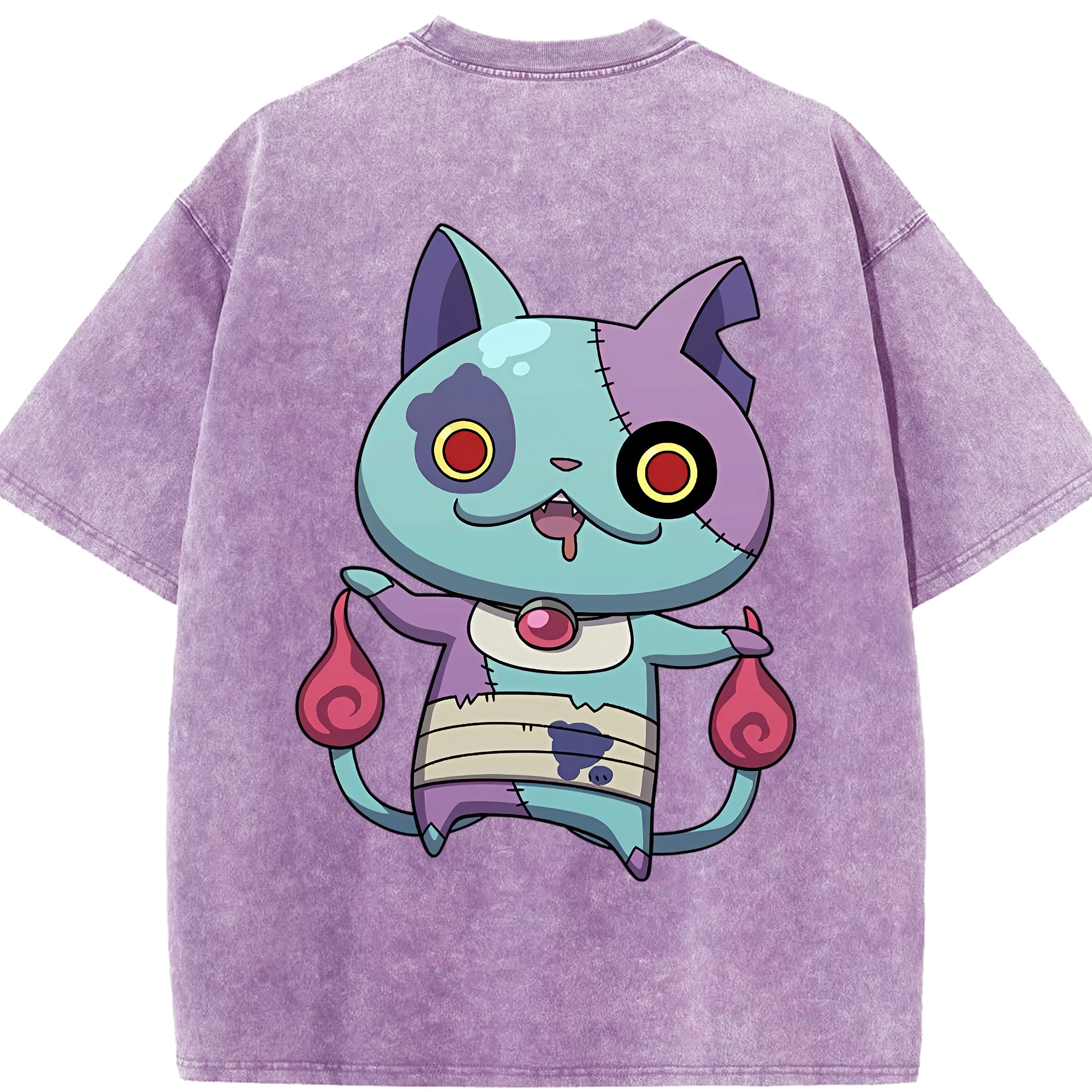 （画像用） 妖怪ウォッチ Yo-kai Watch 綿100% ヴィンテージ風 半袖Tシャツ（背面プリント）