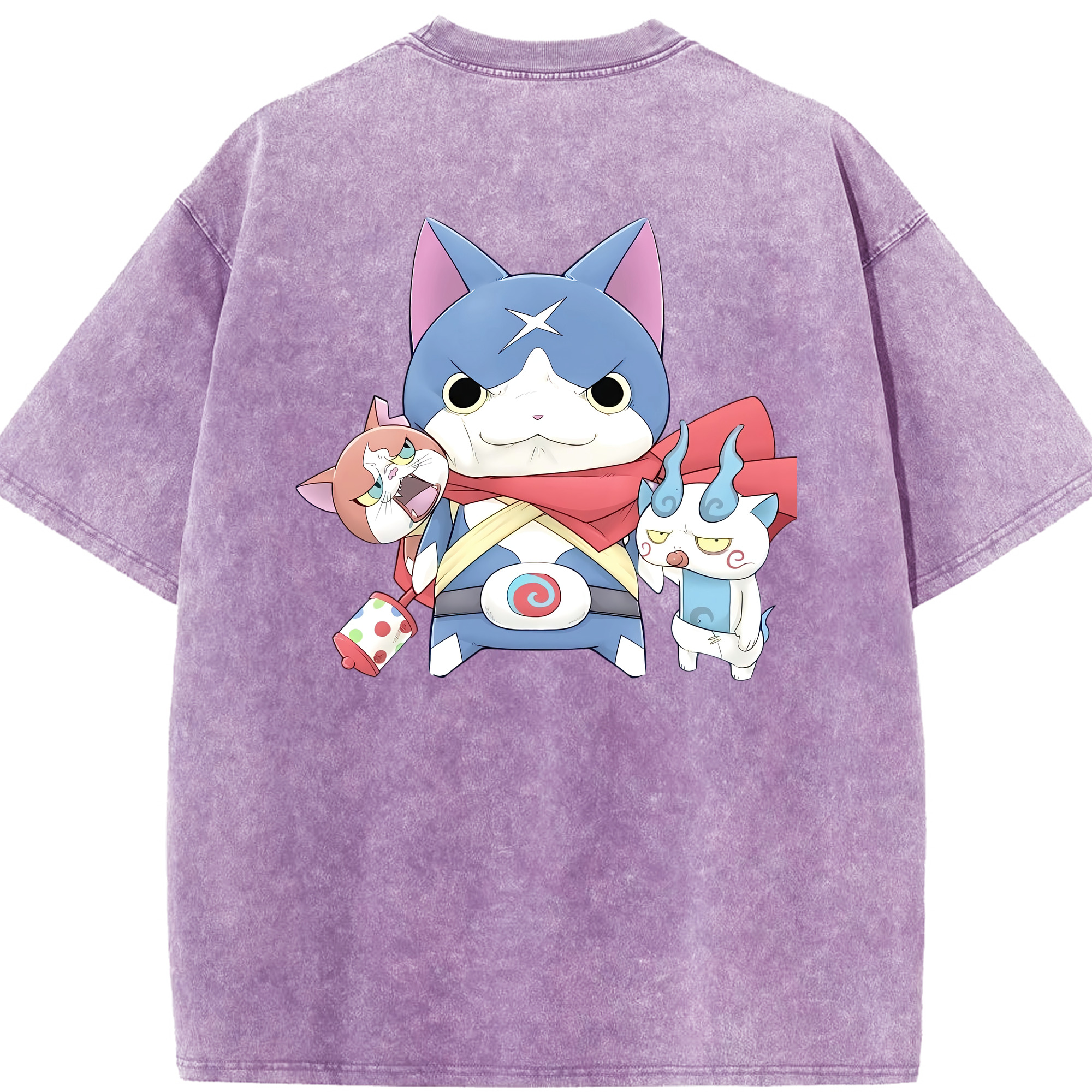 （画像用） 妖怪ウォッチ Yo-kai Watch 綿100% ヴィンテージ風 半袖Tシャツ（背面プリント）