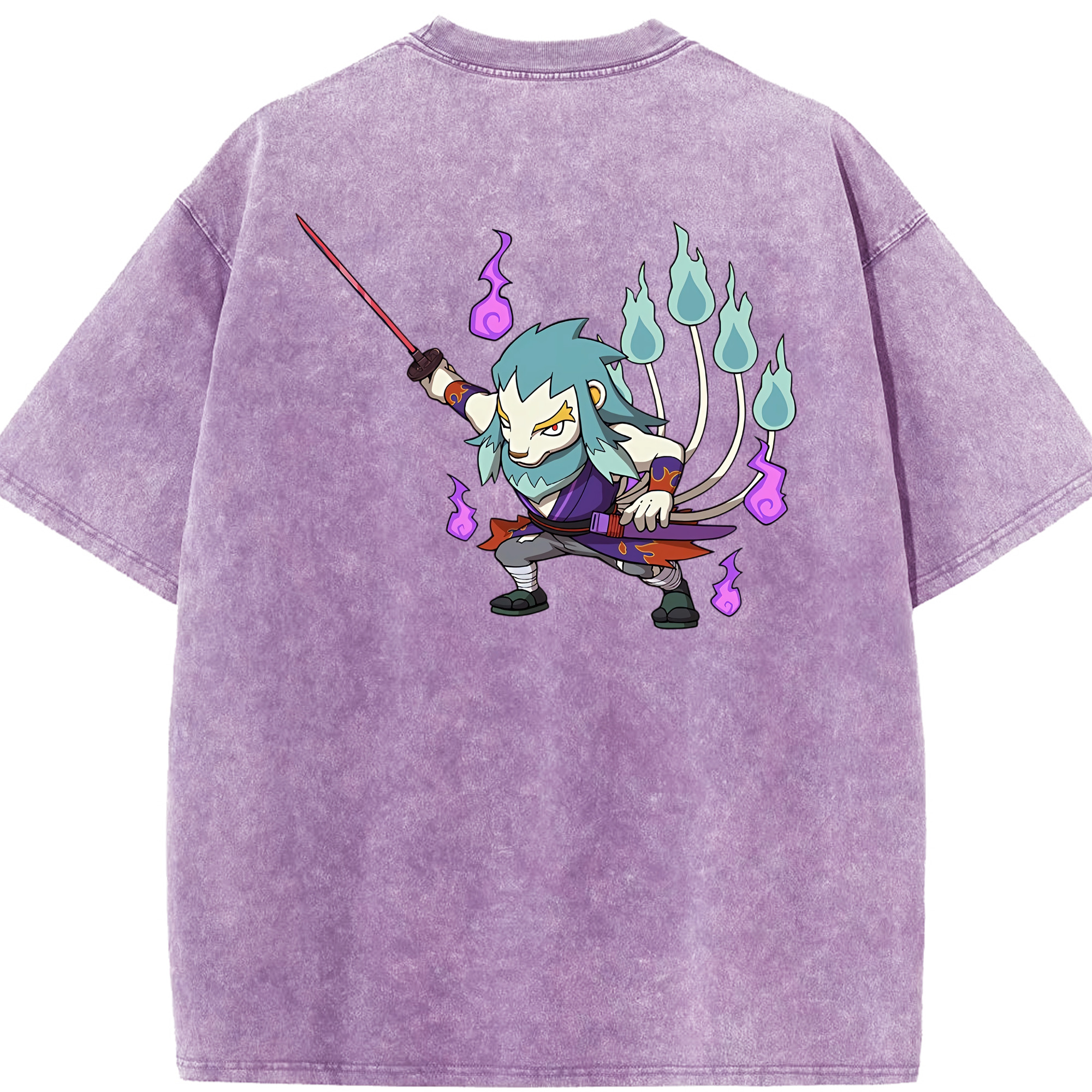 （画像用） 妖怪ウォッチ Yo-kai Watch 綿100% ヴィンテージ風 半袖Tシャツ（背面プリント）