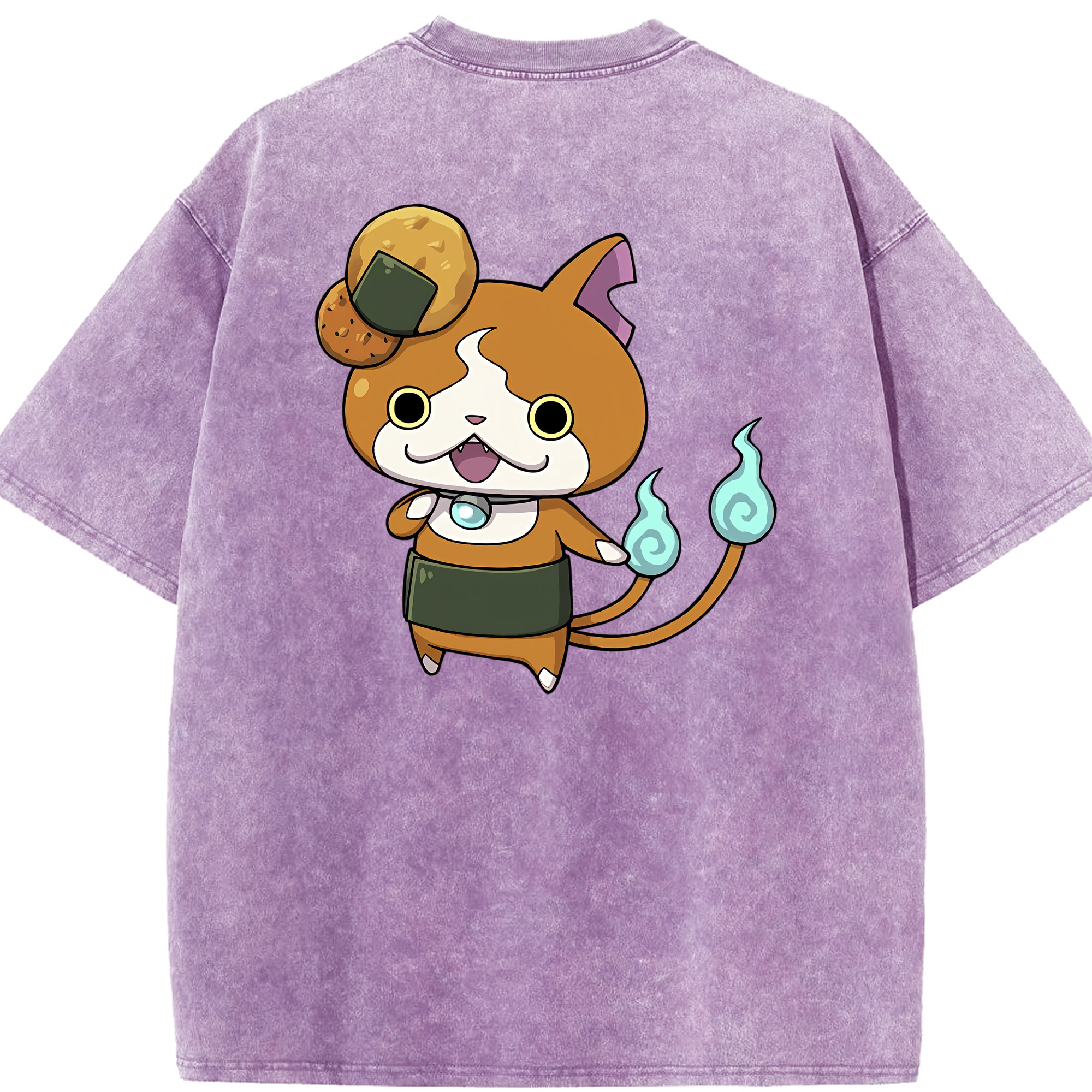 （画像用） 妖怪ウォッチ Yo-kai Watch 綿100% ヴィンテージ風 半袖Tシャツ（背面プリント）