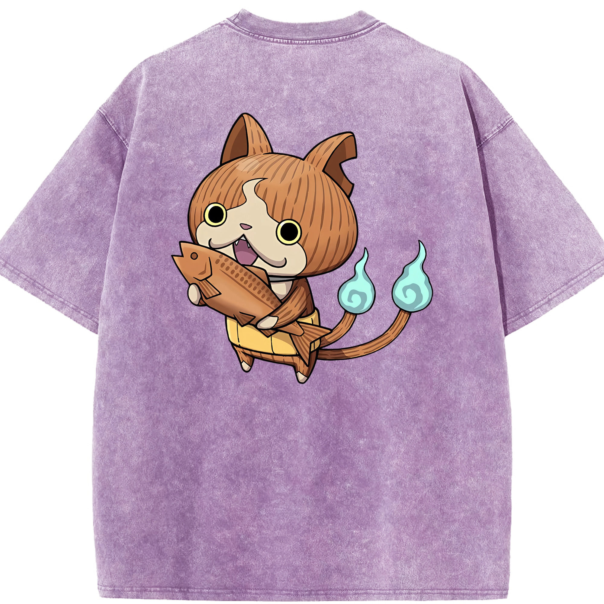 （画像用） 妖怪ウォッチ Yo-kai Watch 綿100% ヴィンテージ風 半袖Tシャツ（背面プリント）