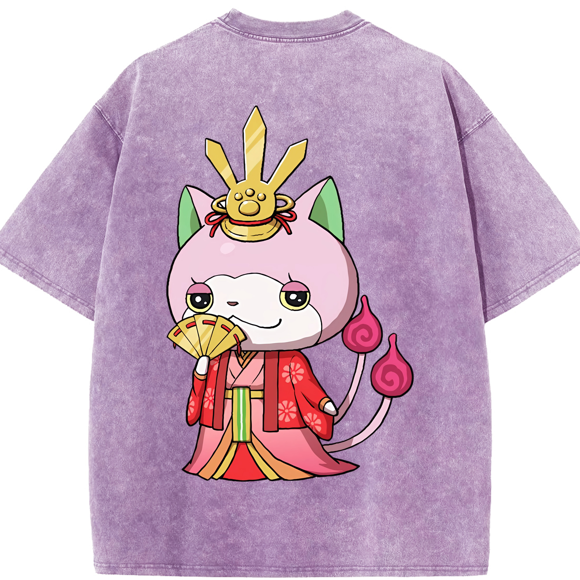 （画像用） 妖怪ウォッチ Yo-kai Watch 綿100% ヴィンテージ風 半袖Tシャツ（背面プリント）