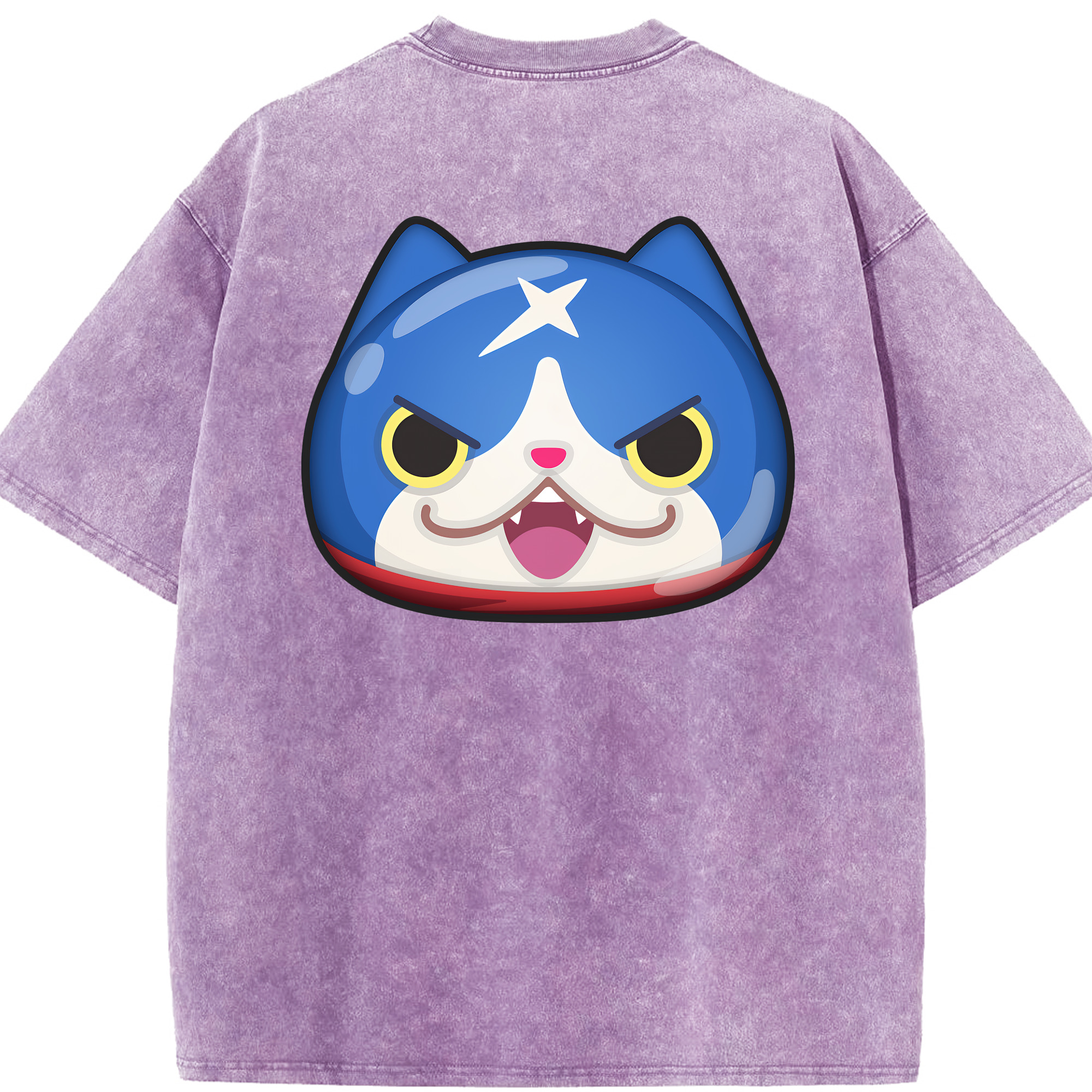 （画像用） 妖怪ウォッチ Yo-kai Watch 綿100% ヴィンテージ風 半袖Tシャツ（背面プリント）