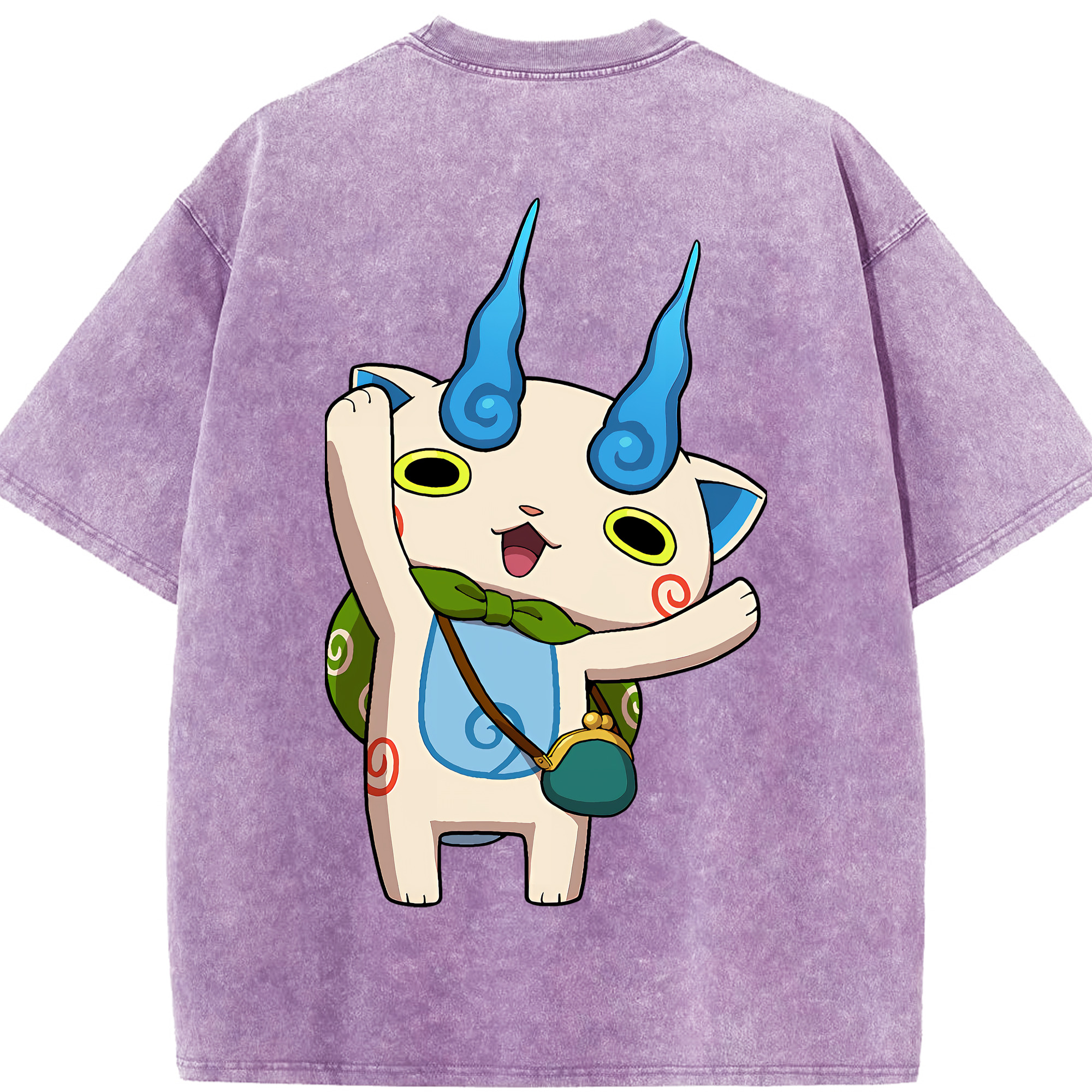 （画像用） 妖怪ウォッチ Yo-kai Watch 綿100% ヴィンテージ風 半袖Tシャツ（背面プリント）