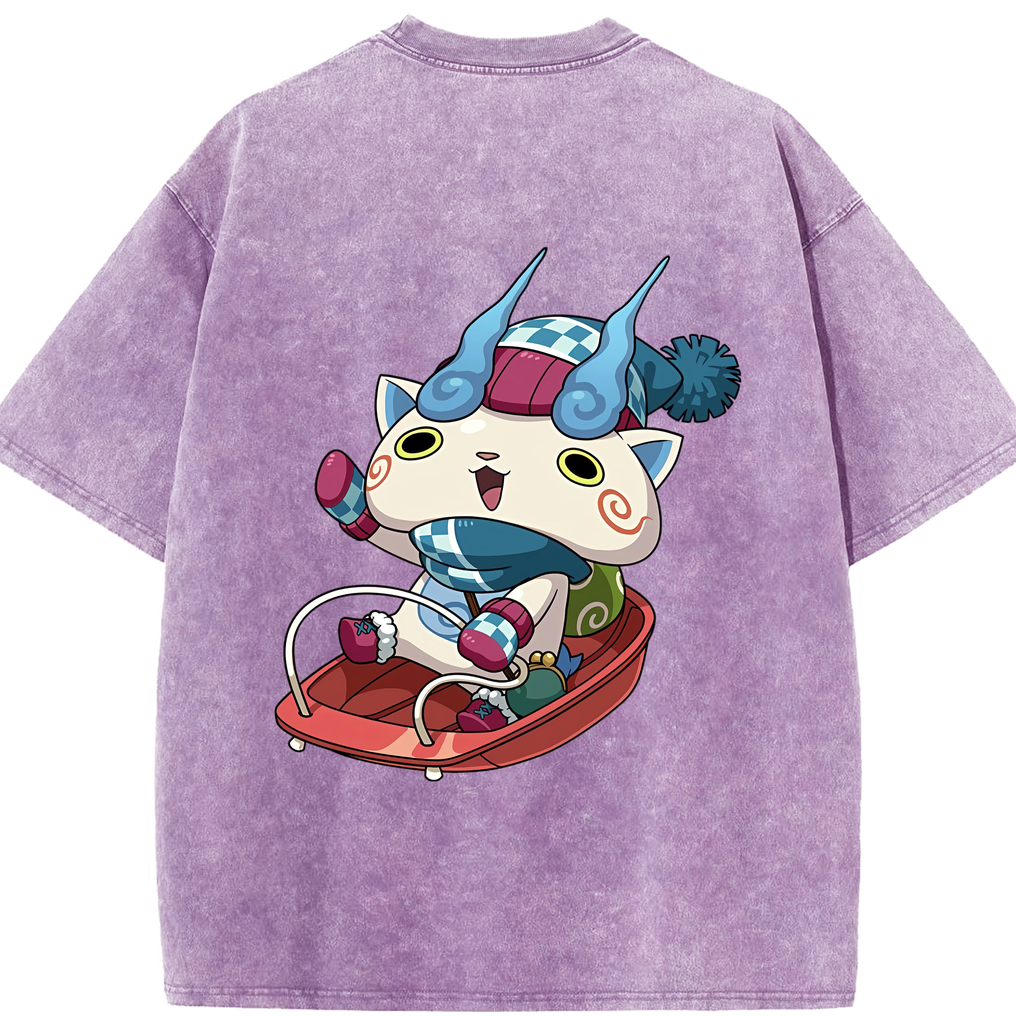 （画像用） 妖怪ウォッチ Yo-kai Watch 綿100% ヴィンテージ風 半袖Tシャツ（背面プリント）