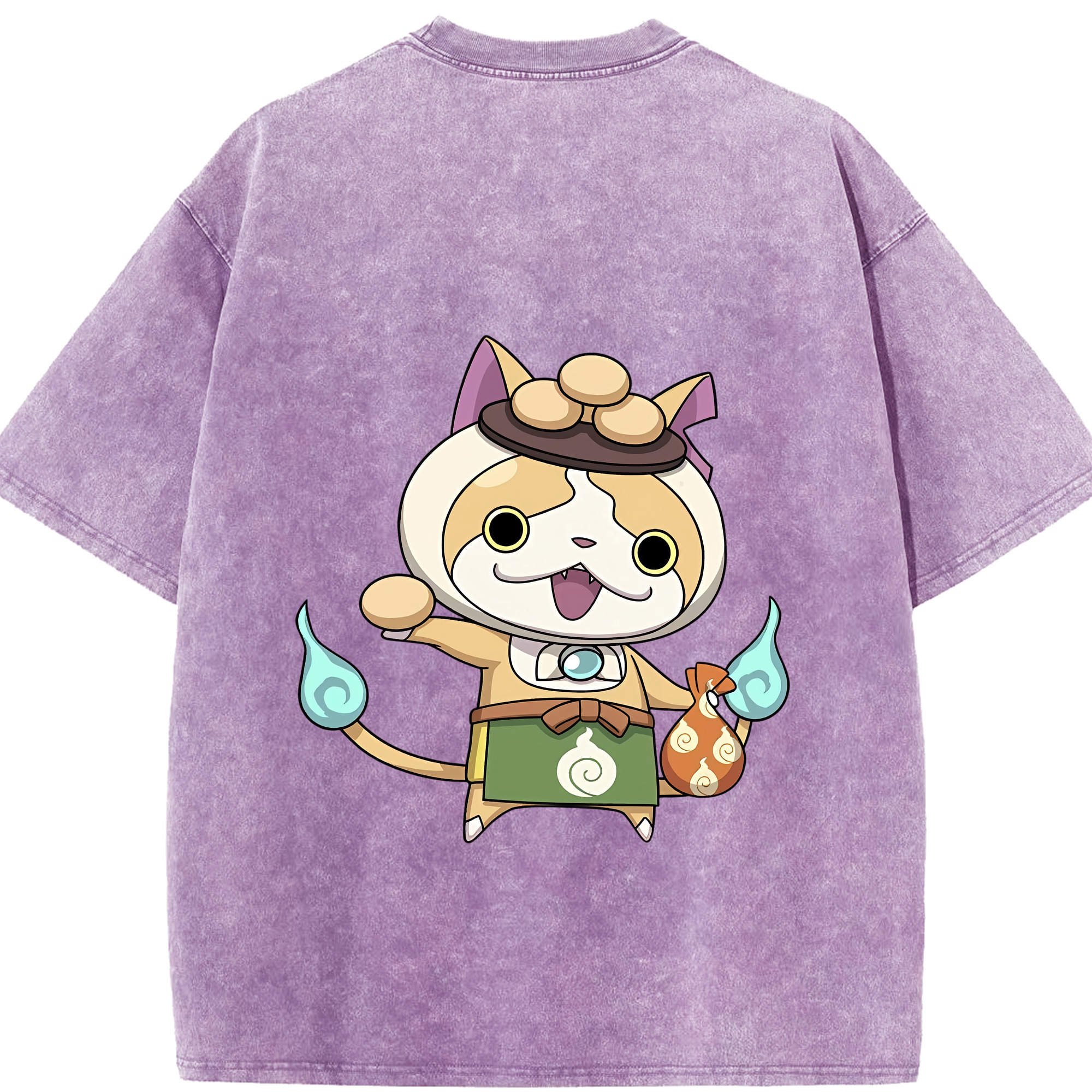 （画像用） 妖怪ウォッチ Yo-kai Watch 綿100% ヴィンテージ風 半袖Tシャツ（背面プリント）