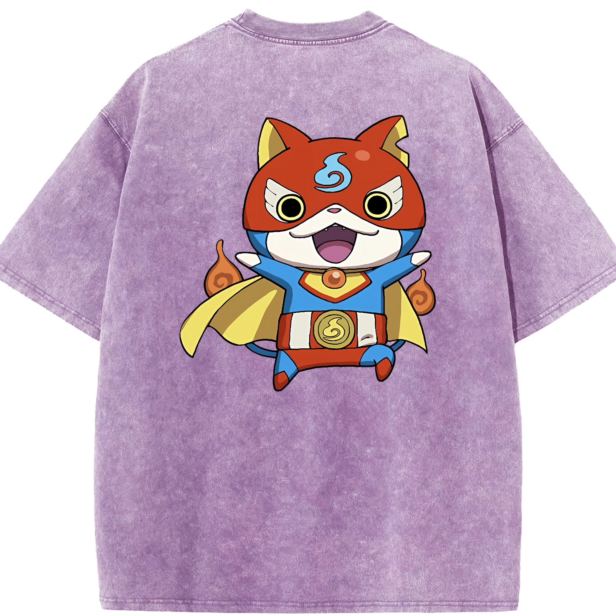 （画像用） 妖怪ウォッチ Yo-kai Watch 綿100% ヴィンテージ風 半袖Tシャツ（背面プリント）