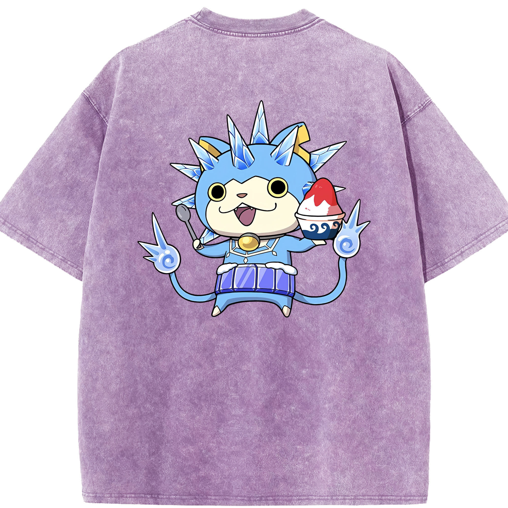 （画像用） 妖怪ウォッチ Yo-kai Watch 綿100% ヴィンテージ風 半袖Tシャツ（背面プリント）