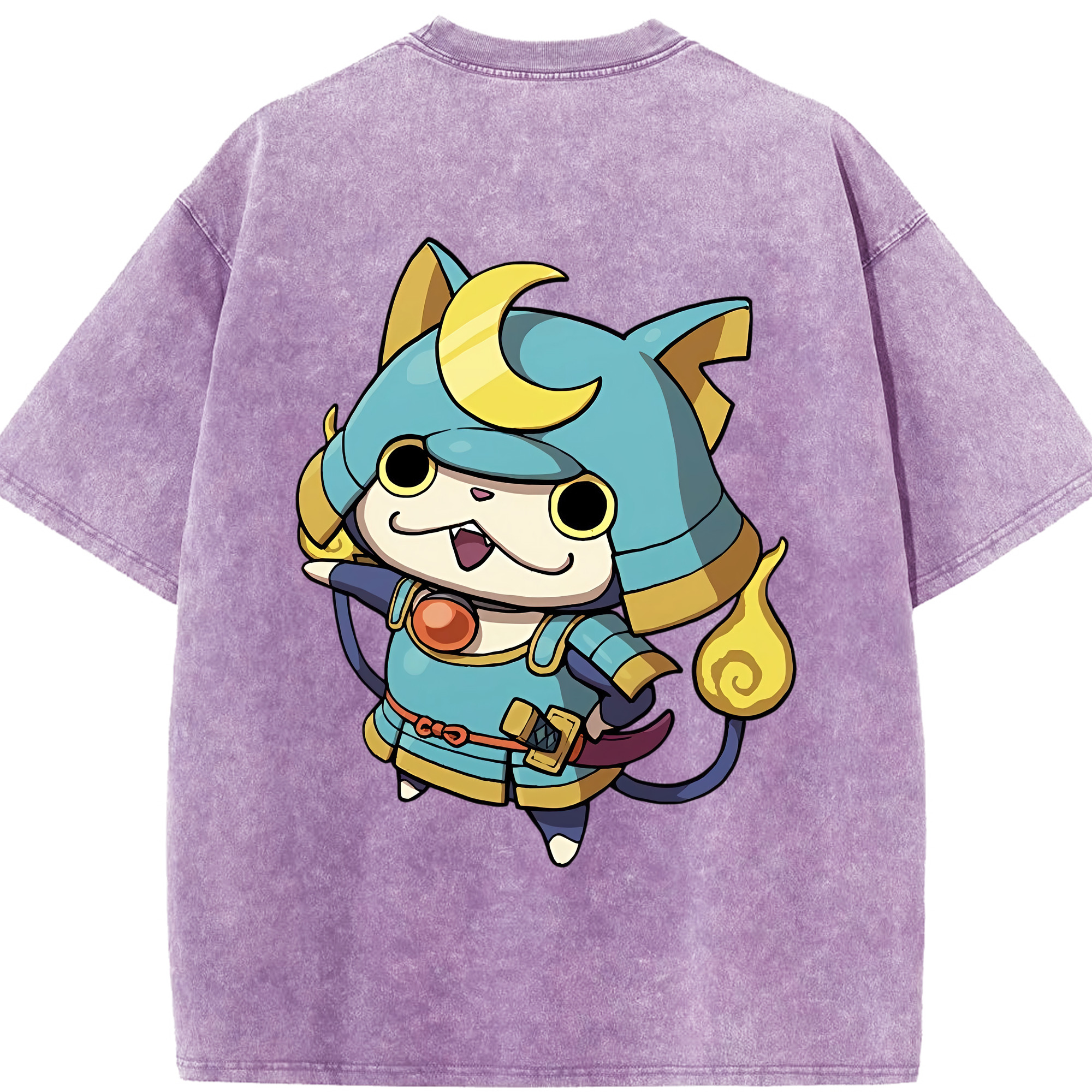 （画像用） 妖怪ウォッチ Yo-kai Watch 綿100% ヴィンテージ風 半袖Tシャツ（背面プリント）