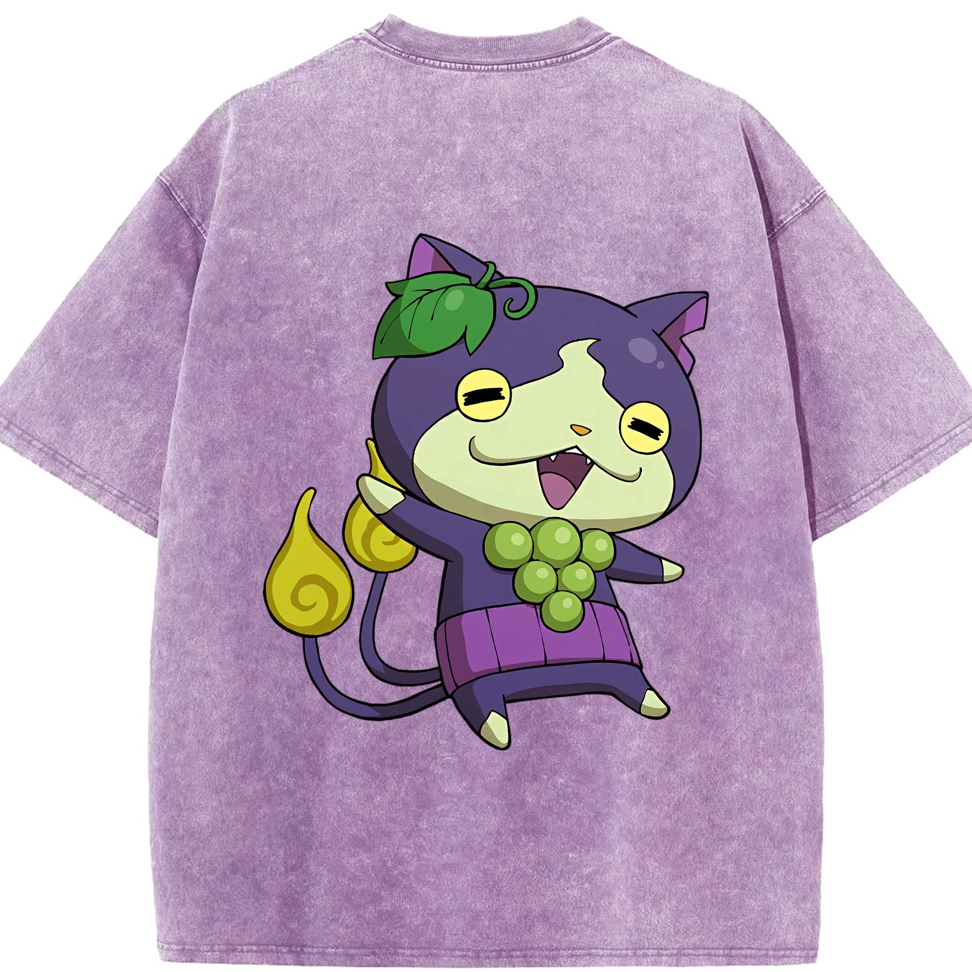 （画像用） 妖怪ウォッチ Yo-kai Watch 綿100% ヴィンテージ風 半袖Tシャツ（背面プリント）