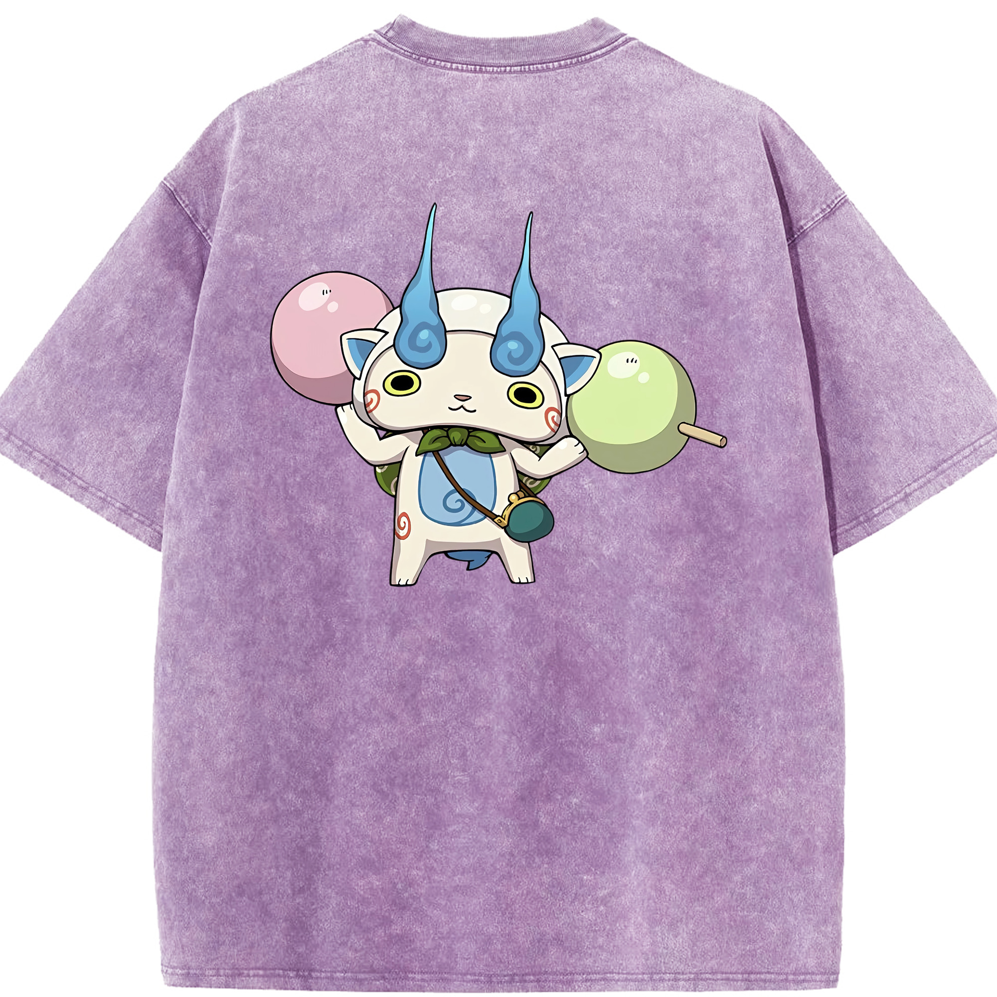 （画像用） 妖怪ウォッチ Yo-kai Watch 綿100% ヴィンテージ風 半袖Tシャツ（背面プリント）