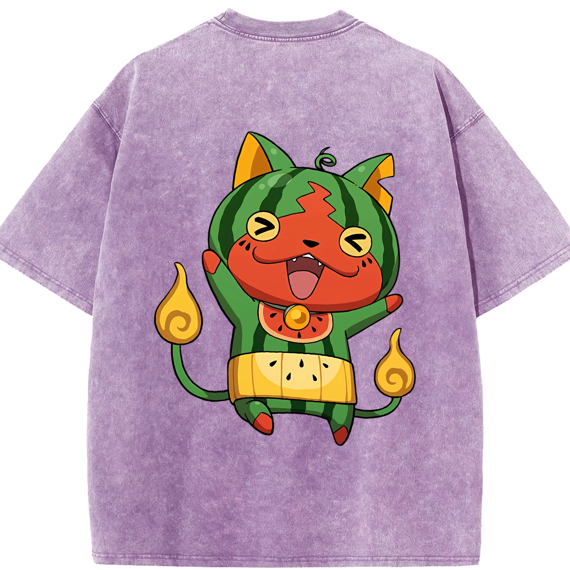 （画像用） 妖怪ウォッチ Yo-kai Watch 綿100% ヴィンテージ風 半袖Tシャツ（背面プリント）
