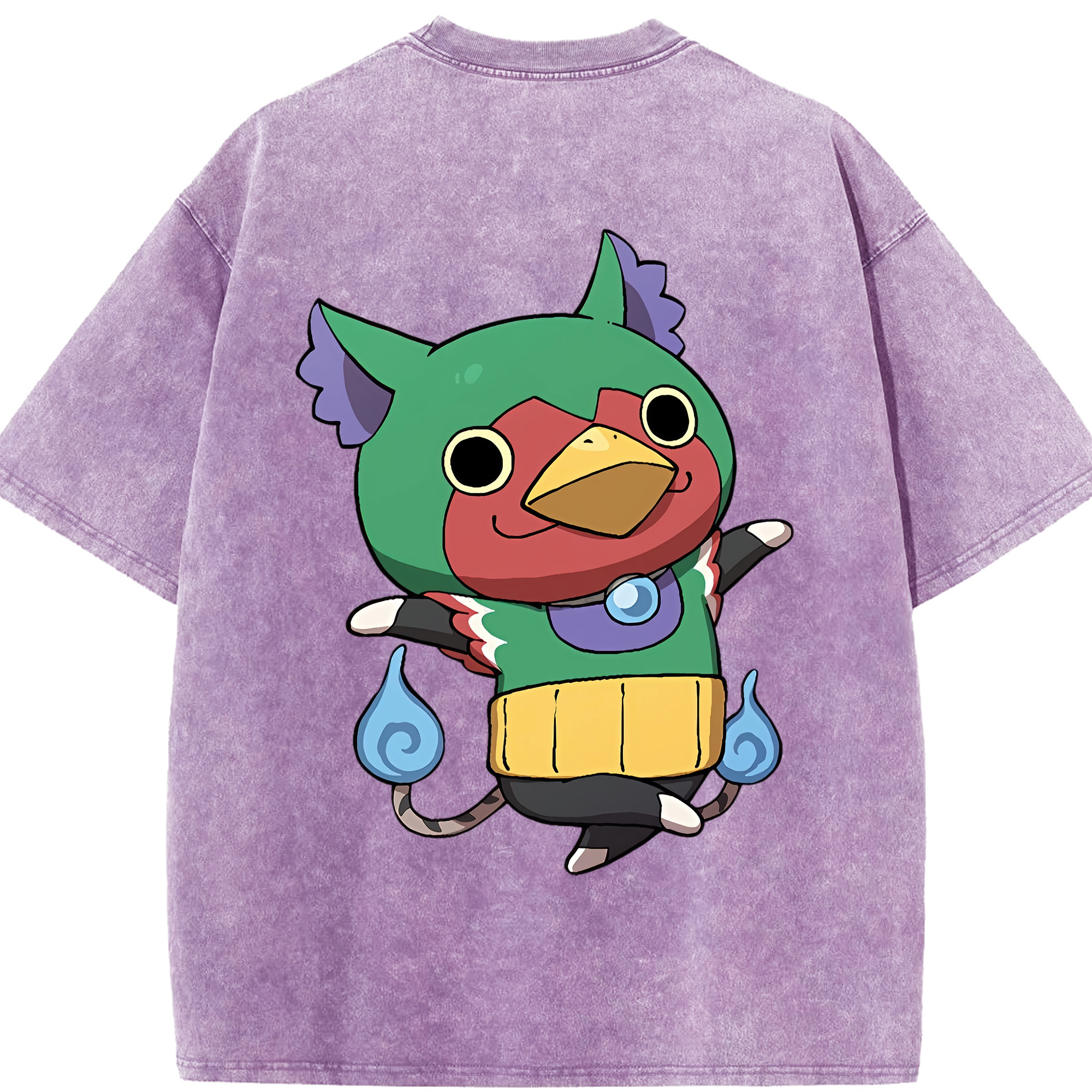 （画像用） 妖怪ウォッチ Yo-kai Watch 綿100% ヴィンテージ風 半袖Tシャツ（背面プリント）