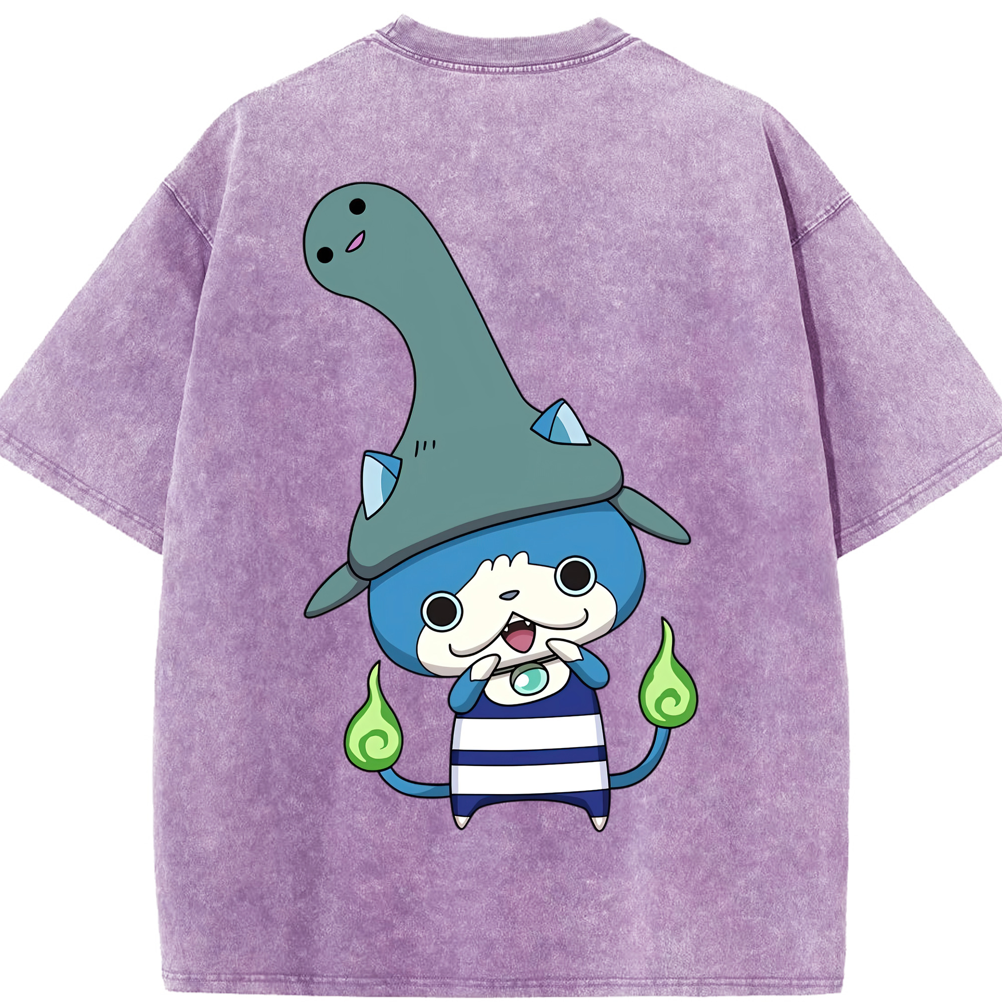 （画像用） 妖怪ウォッチ Yo-kai Watch 綿100% ヴィンテージ風 半袖Tシャツ（背面プリント）