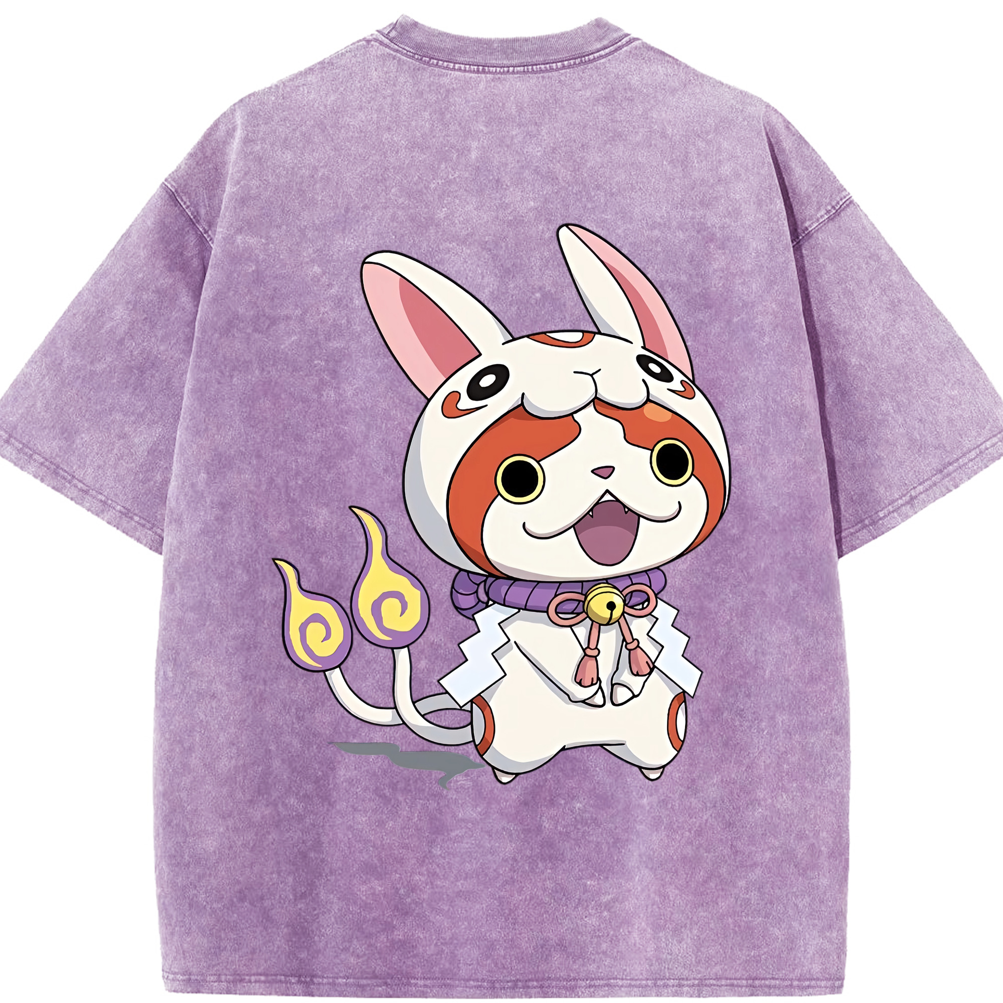 （画像用） 妖怪ウォッチ Yo-kai Watch 綿100% ヴィンテージ風 半袖Tシャツ（背面プリント）