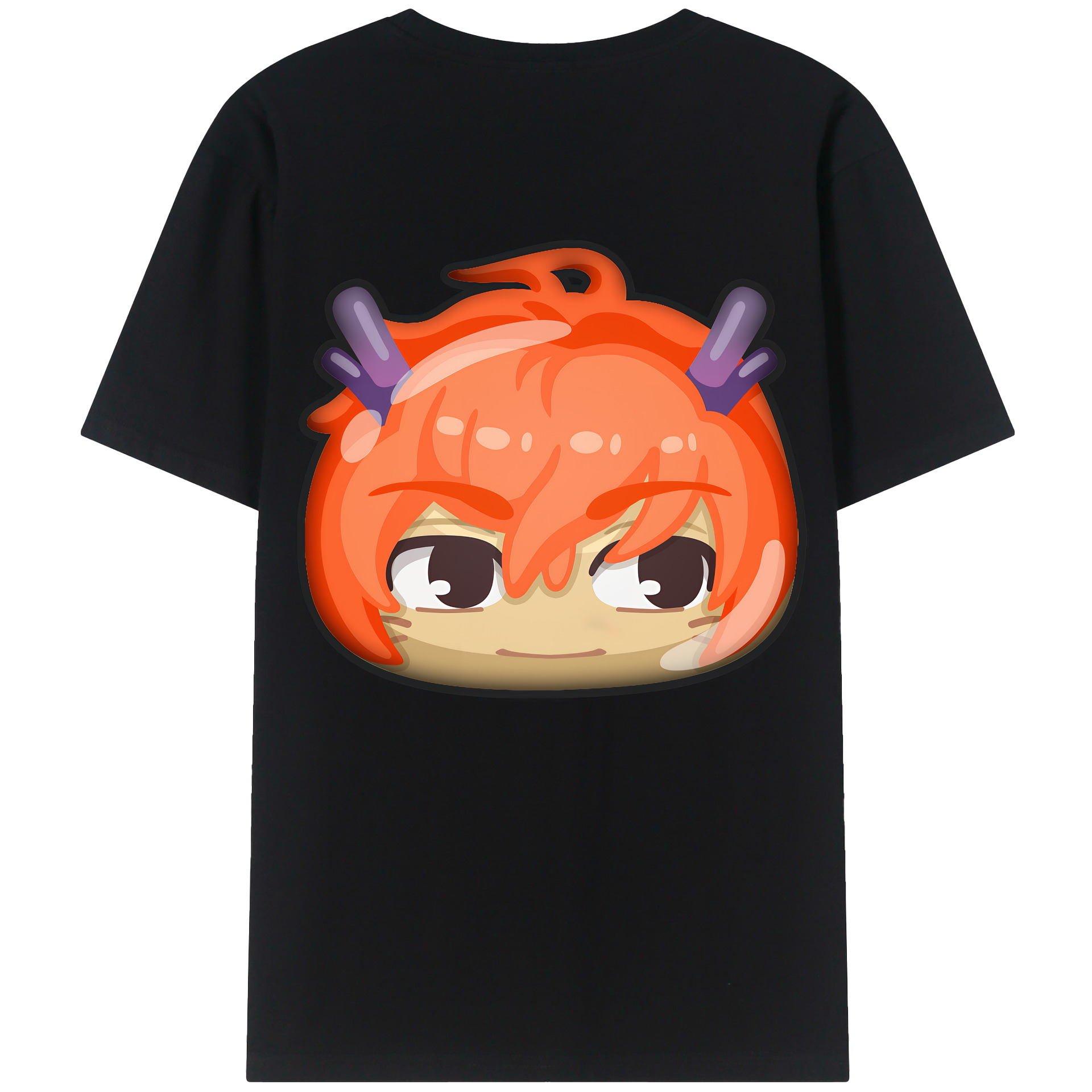 （画像用） 妖怪ウォッチ Yo-kai Watch 綿100％ メンズ半袖Tシャツ（バックプリント） 通気性