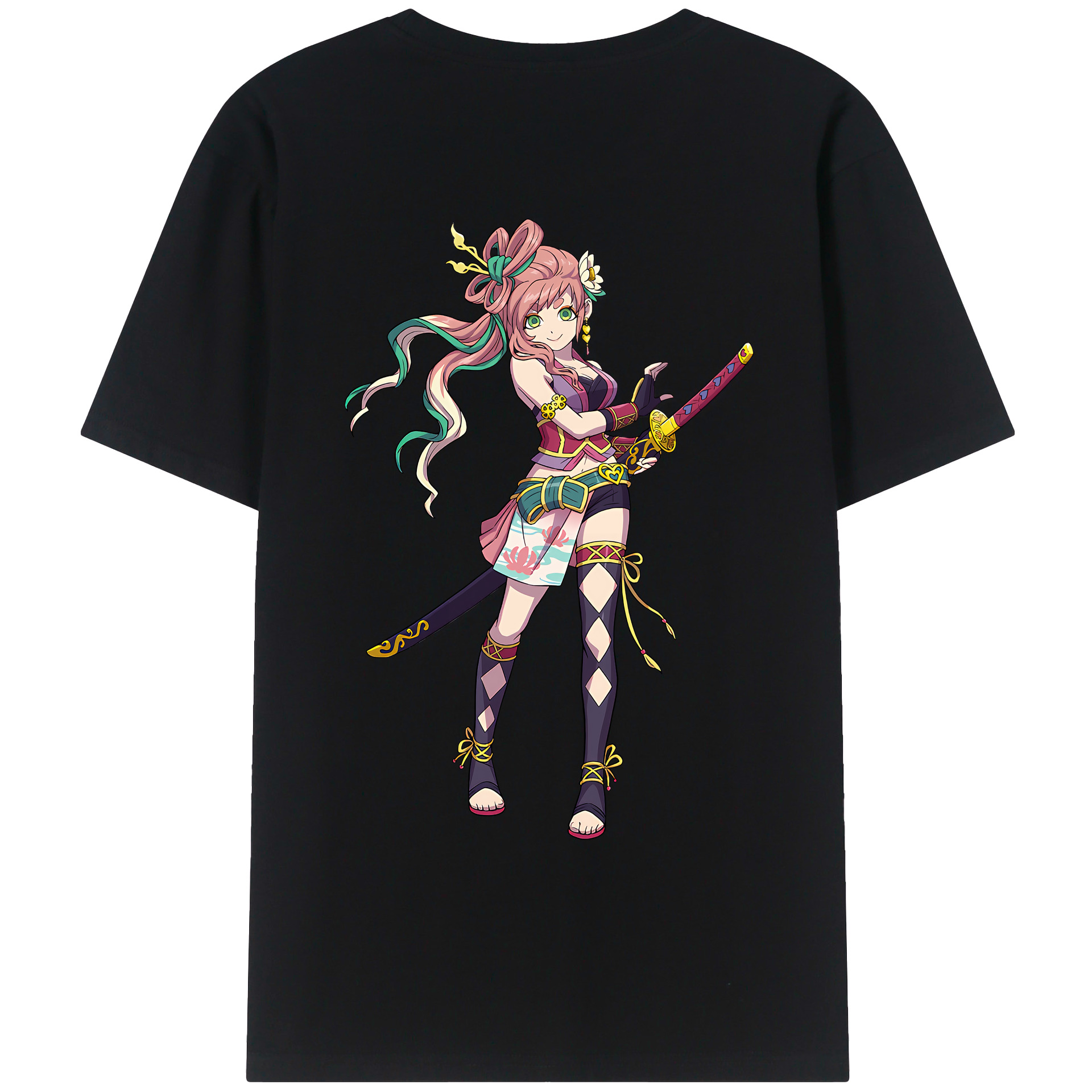 （画像用） 妖怪ウォッチ Yo-kai Watch 綿100％ メンズ半袖Tシャツ（バックプリント） 通気性
