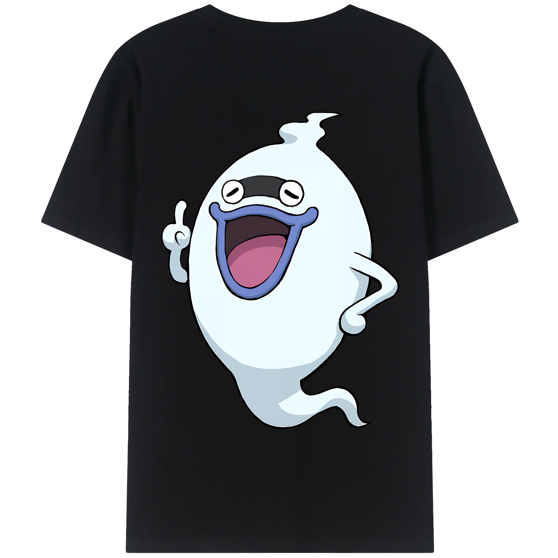 （画像用） 妖怪ウォッチ Yo-kai Watch 綿100％ メンズ半袖Tシャツ（バックプリント） 通気性