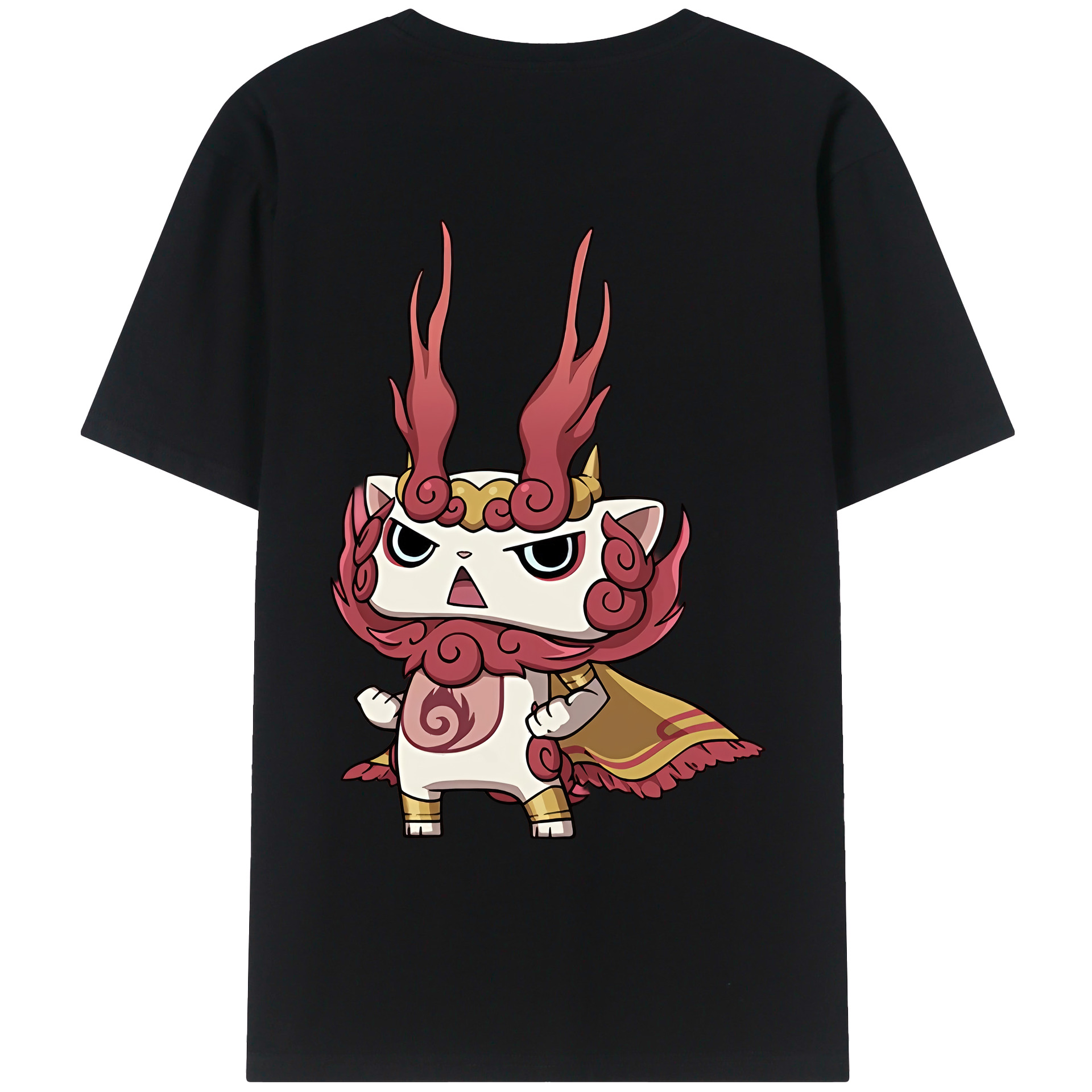 （画像用） 妖怪ウォッチ Yo-kai Watch 綿100％ メンズ半袖Tシャツ（バックプリント） 通気性
