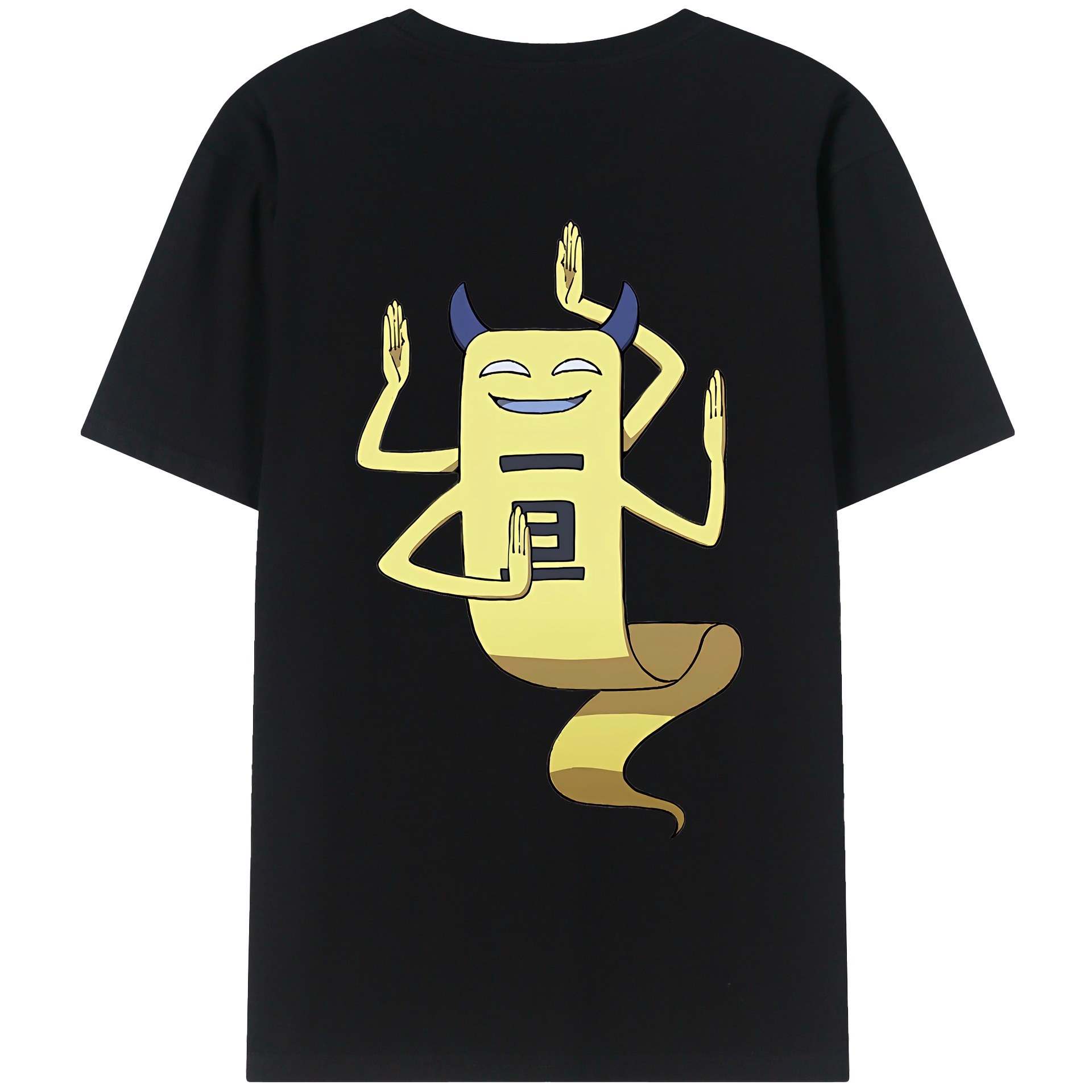 （画像用） 妖怪ウォッチ Yo-kai Watch 綿100％ メンズ半袖Tシャツ（バックプリント） 通気性