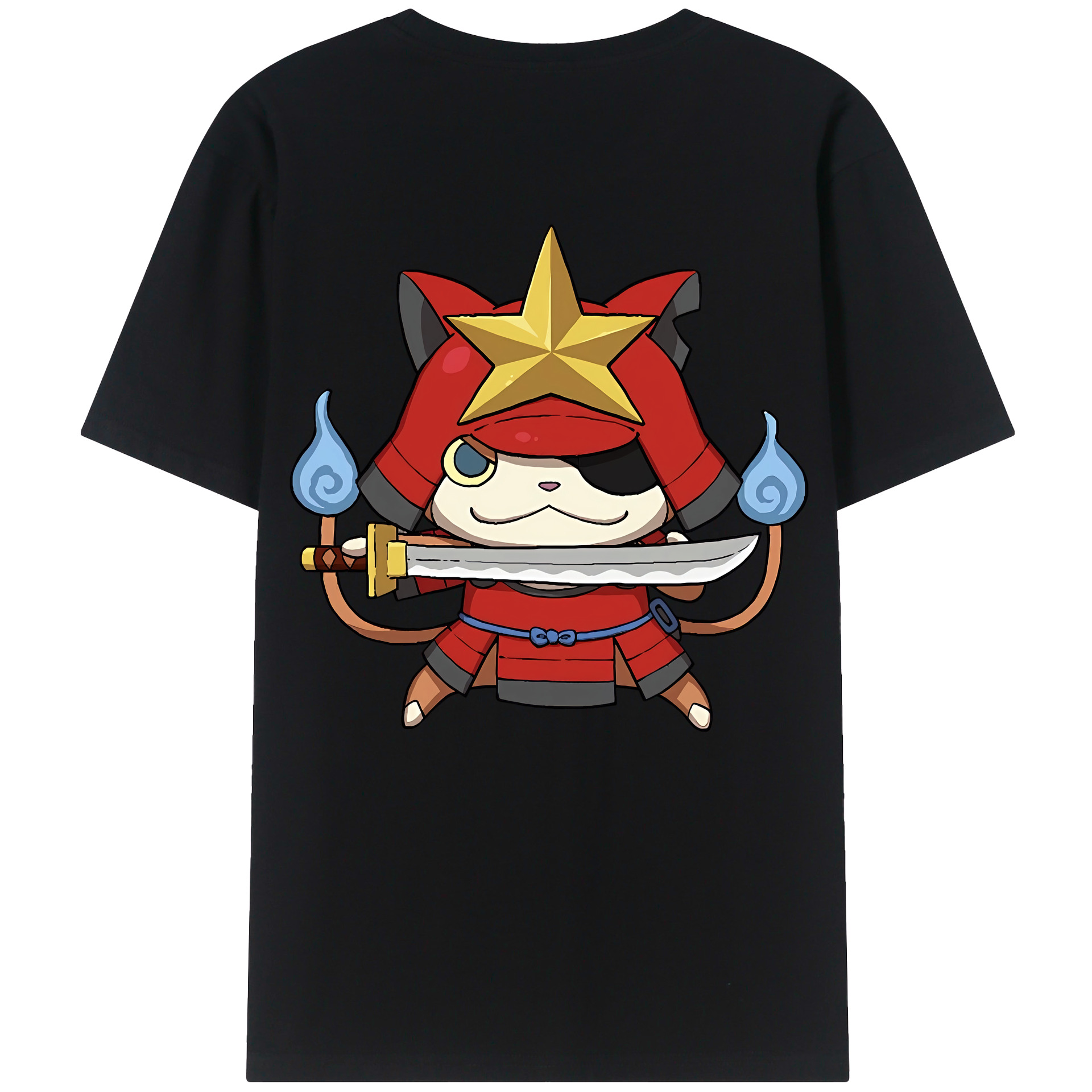 （画像用） 妖怪ウォッチ Yo-kai Watch 綿100％ メンズ半袖Tシャツ（バックプリント） 通気性