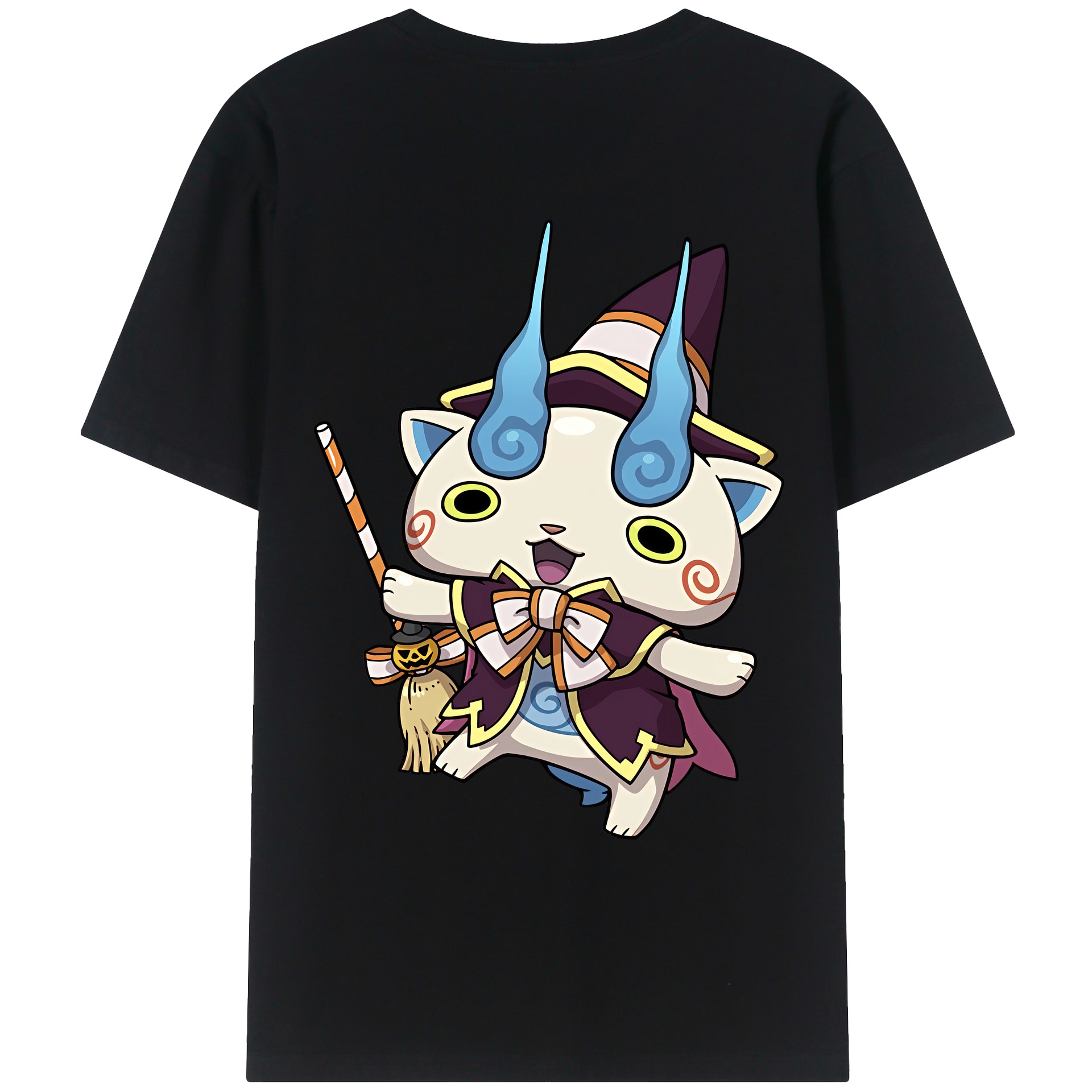 （画像用） 妖怪ウォッチ Yo-kai Watch 綿100％ メンズ半袖Tシャツ（バックプリント） 通気性